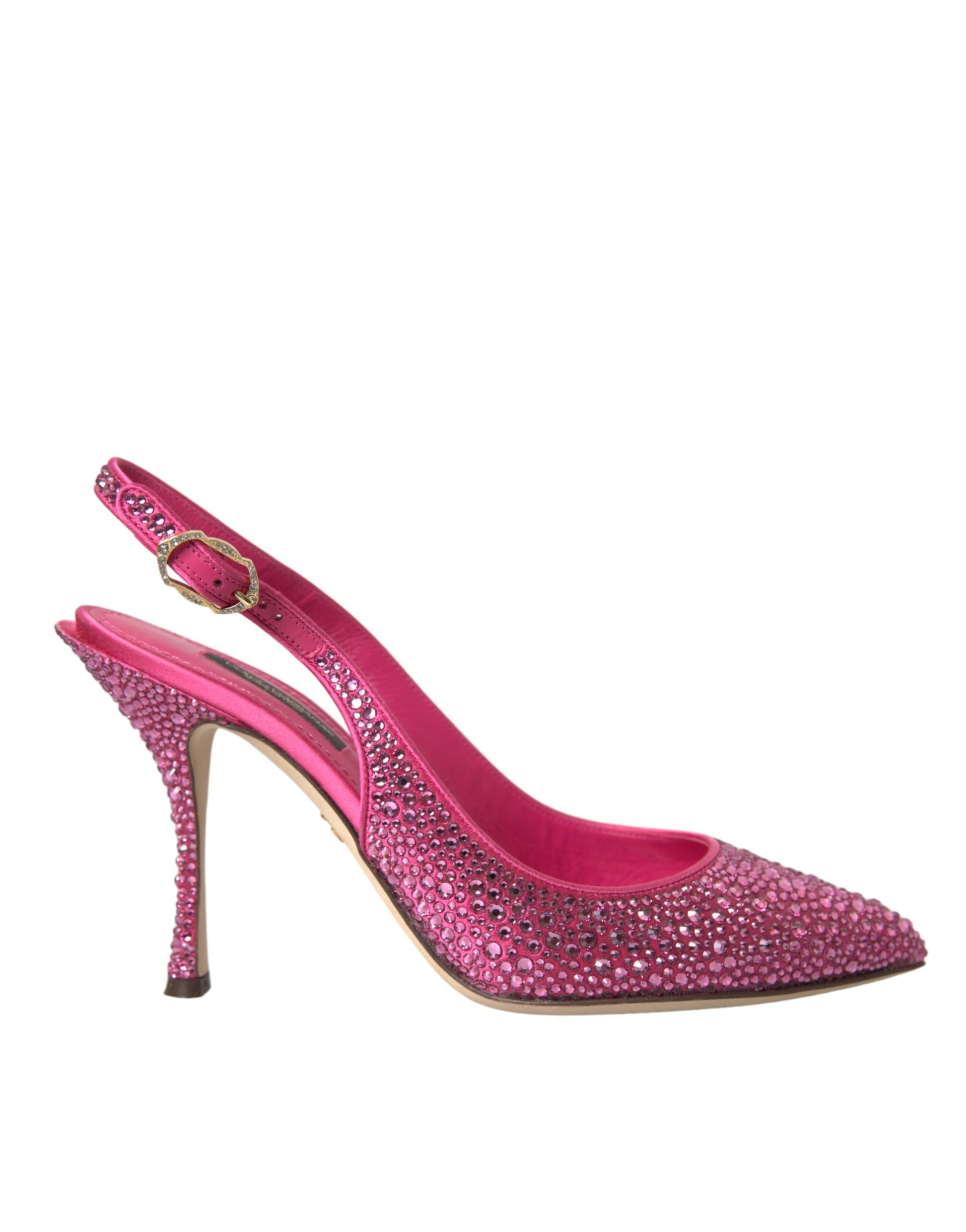 Escarpins Dolce &amp; Gabbana roses à brides arrière et cristaux