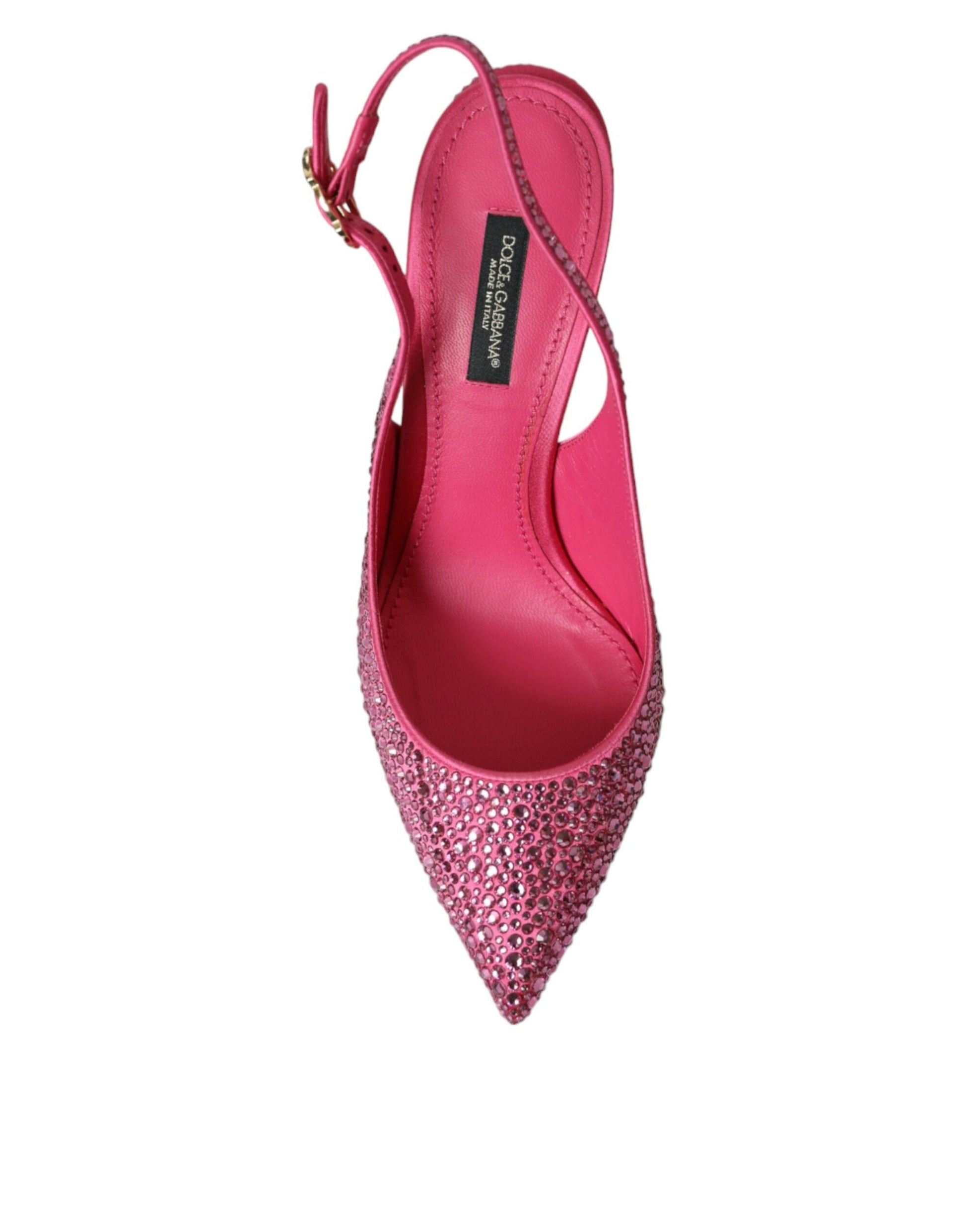 Escarpins Dolce &amp; Gabbana roses à brides arrière et cristaux