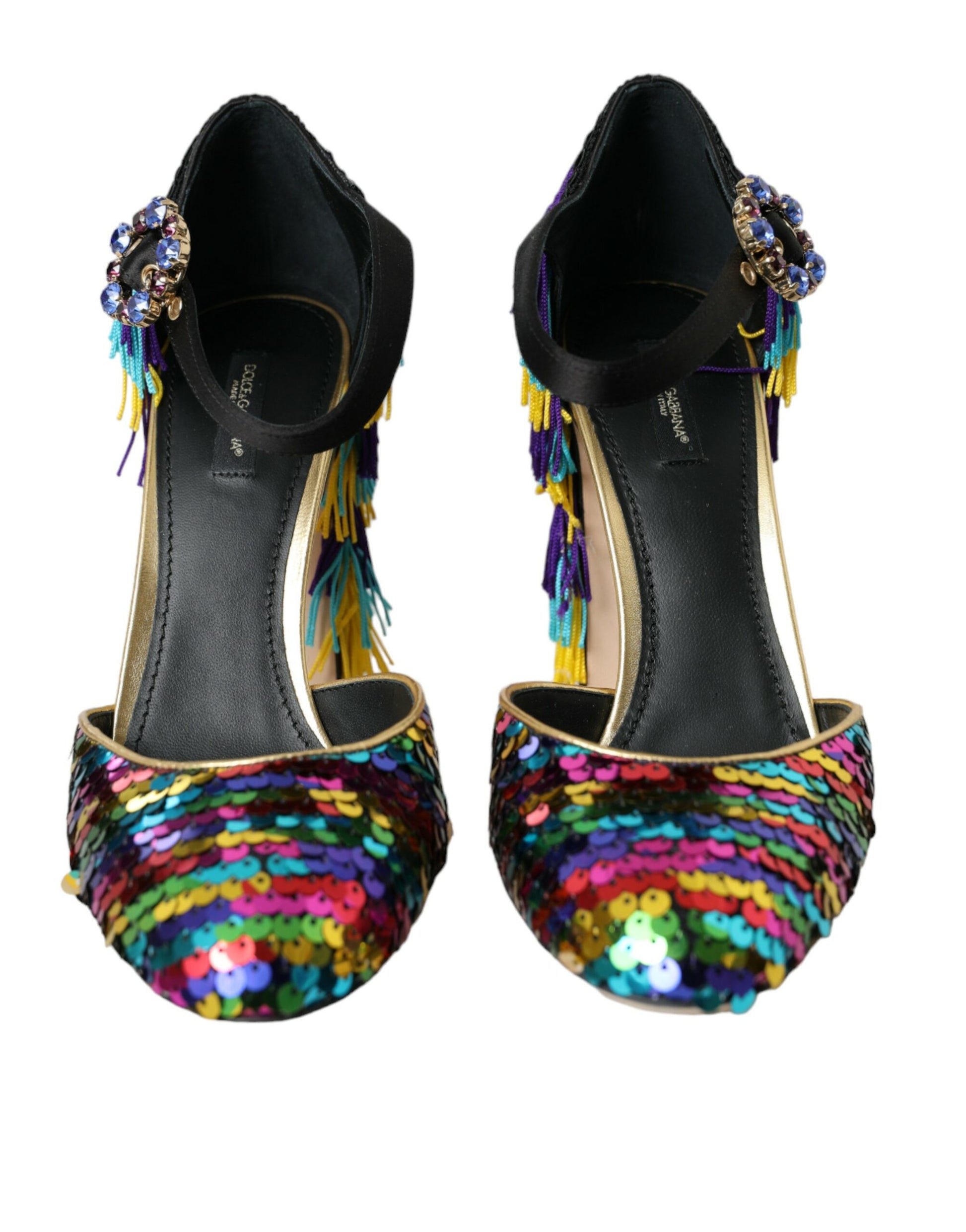 Chaussures Mary Jane Dolce &amp; Gabbana à paillettes multicolores et cristaux