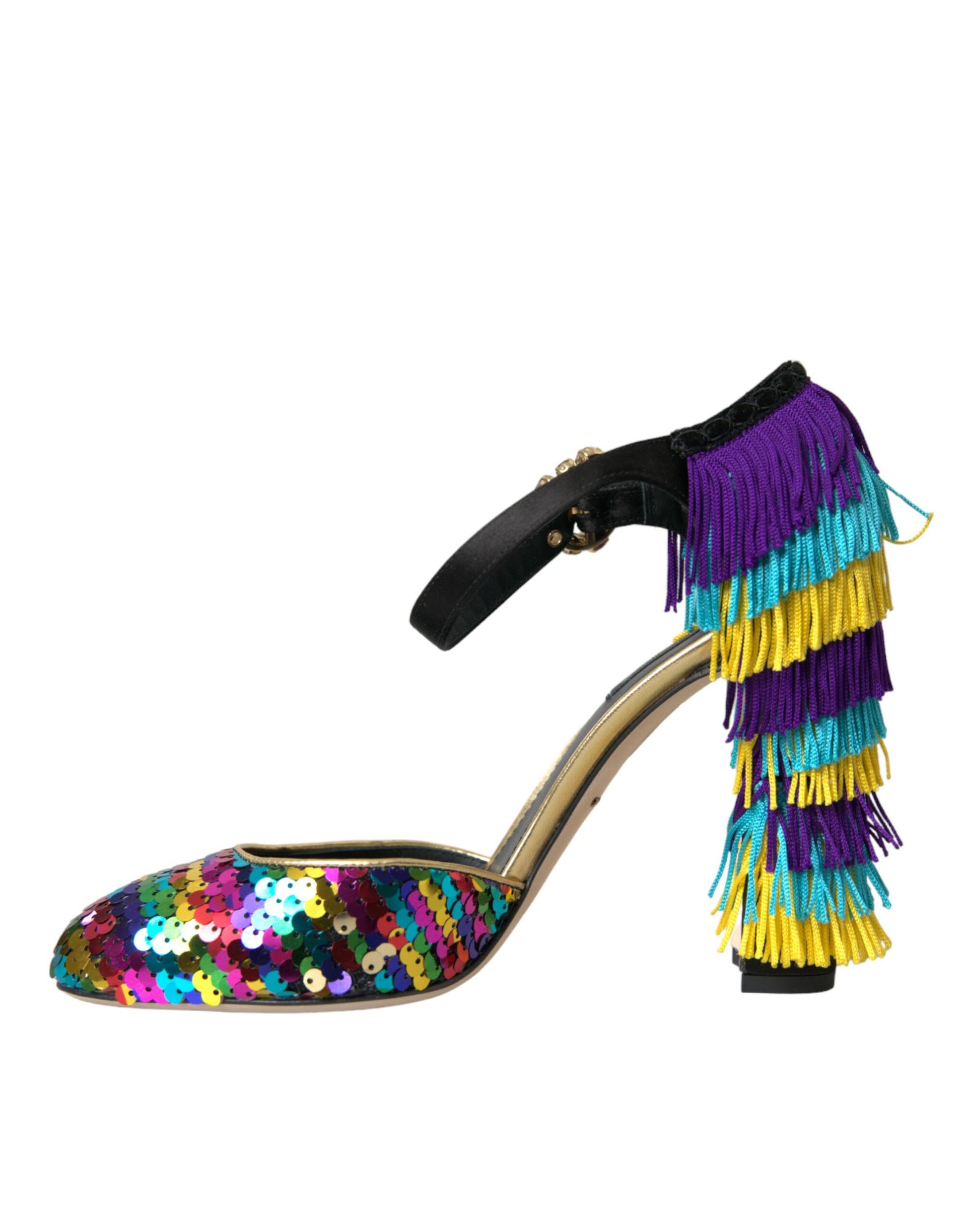 Chaussures Mary Jane Dolce &amp; Gabbana à paillettes multicolores et cristaux
