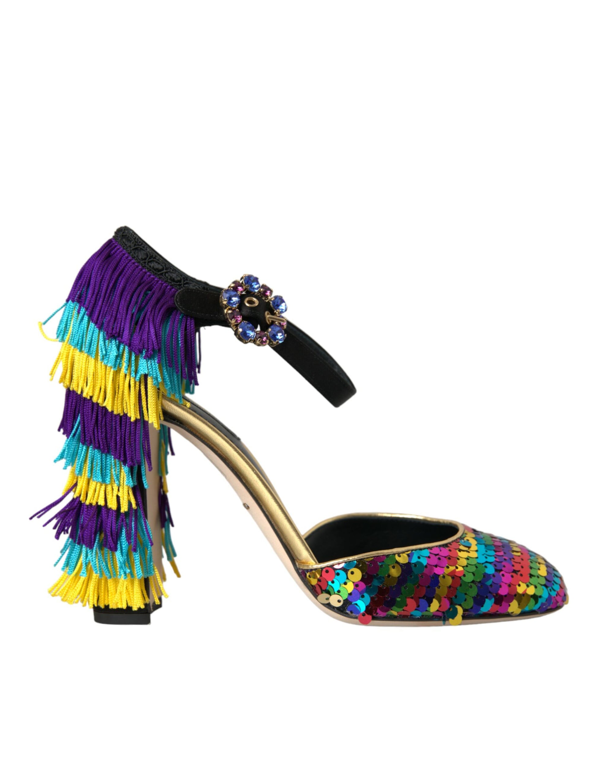 Chaussures Mary Jane Dolce &amp; Gabbana à paillettes multicolores et cristaux