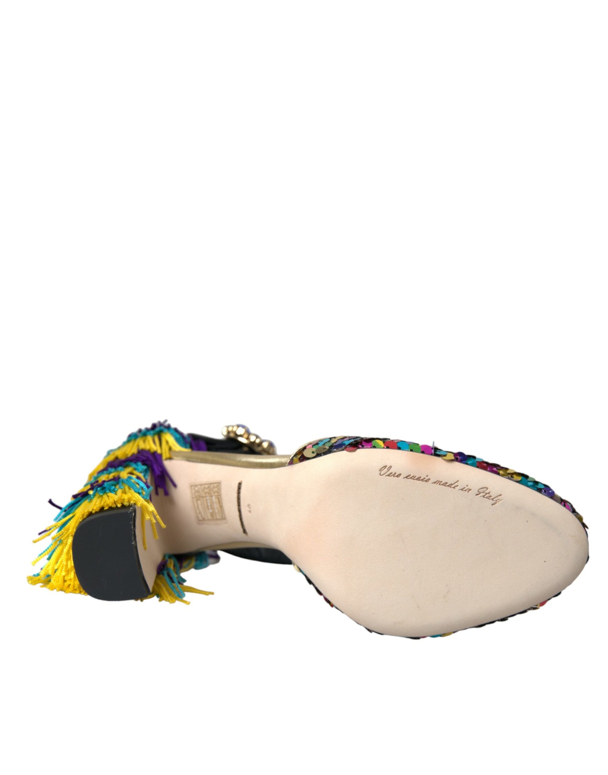 Chaussures Mary Jane Dolce &amp; Gabbana à paillettes multicolores et cristaux