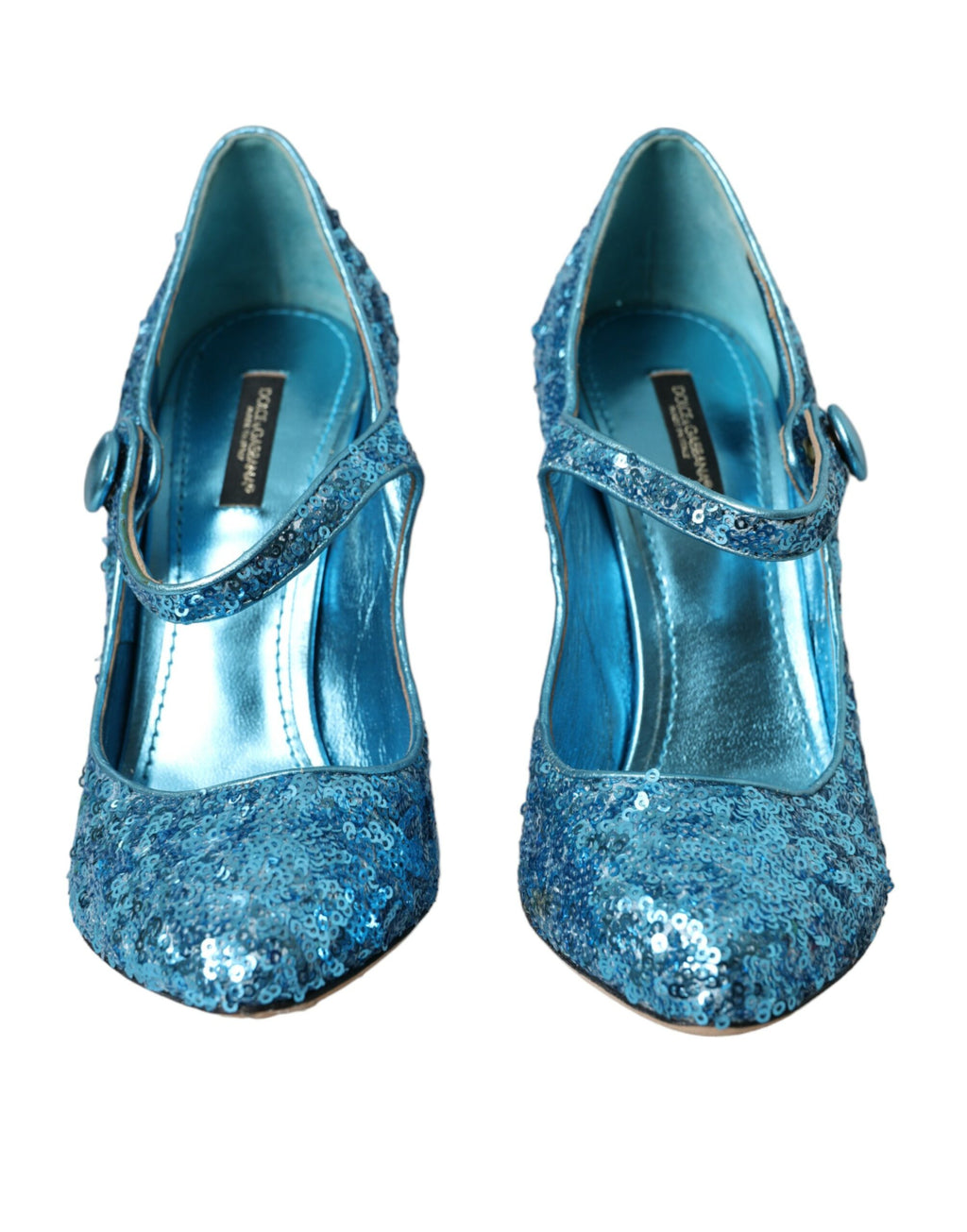 Escarpins Mary Jane à paillettes bleues Dolce &amp; Gabbana à talons hauts