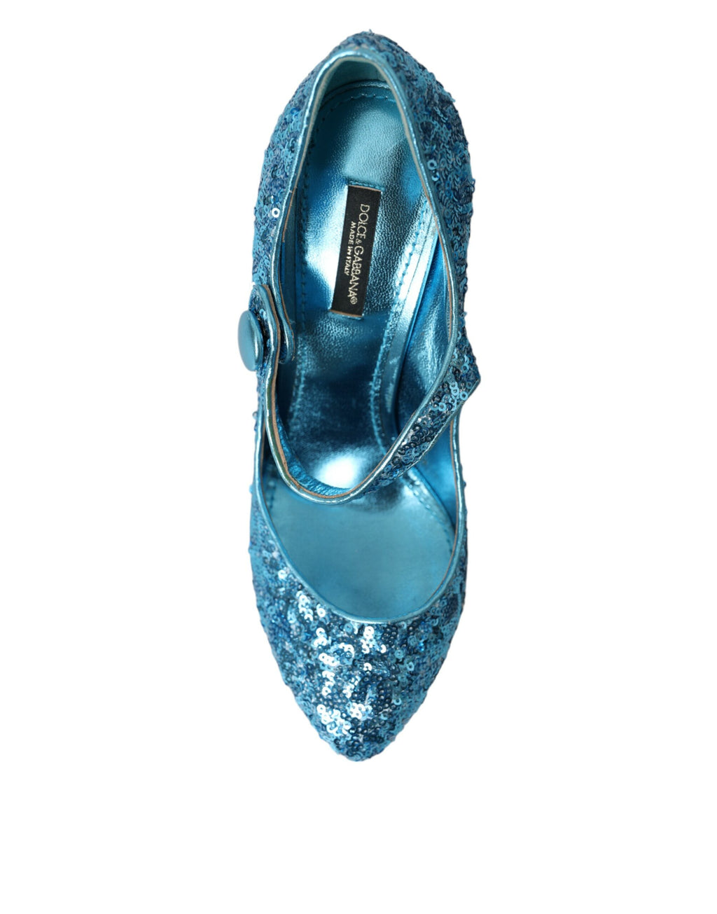 Escarpins Mary Jane à paillettes bleues Dolce &amp; Gabbana à talons hauts