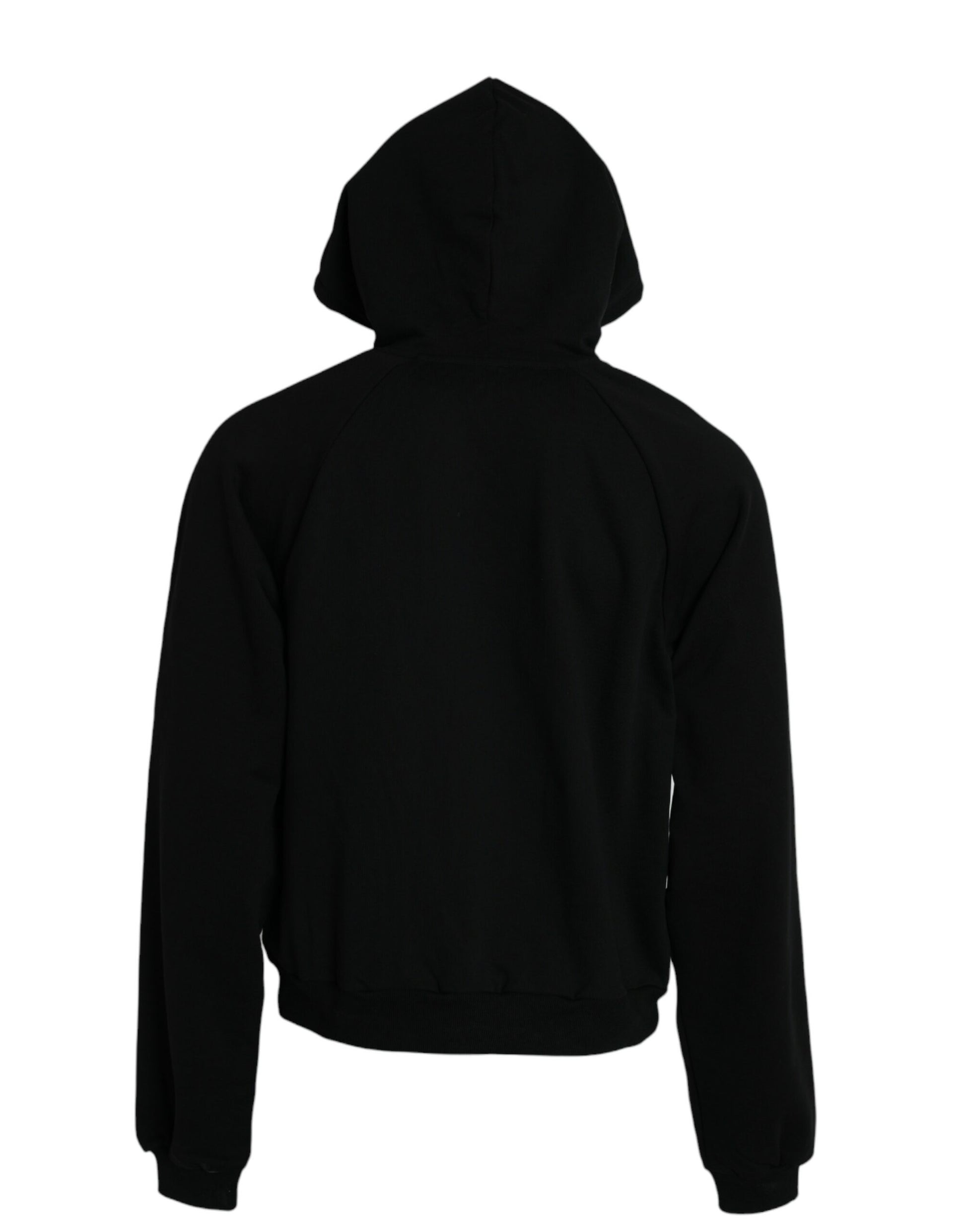 Pull-over à capuche en coton noir avec logo Balenciaga