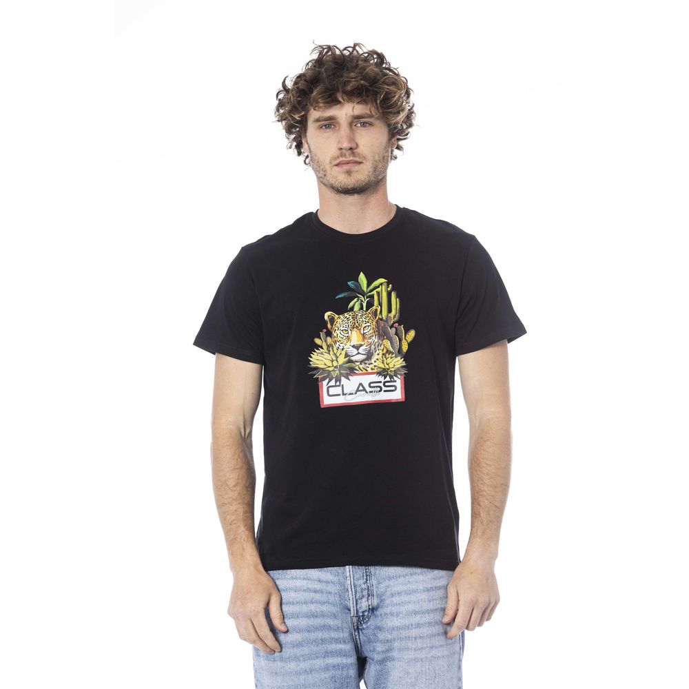 T-shirt Cavalli Class en coton noir pour homme