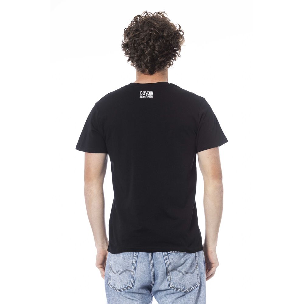 T-shirt Cavalli Class en coton noir pour homme