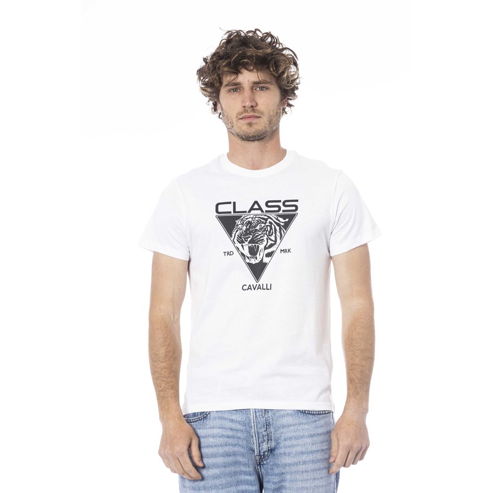T-shirt Cavalli Class en coton blanc pour homme