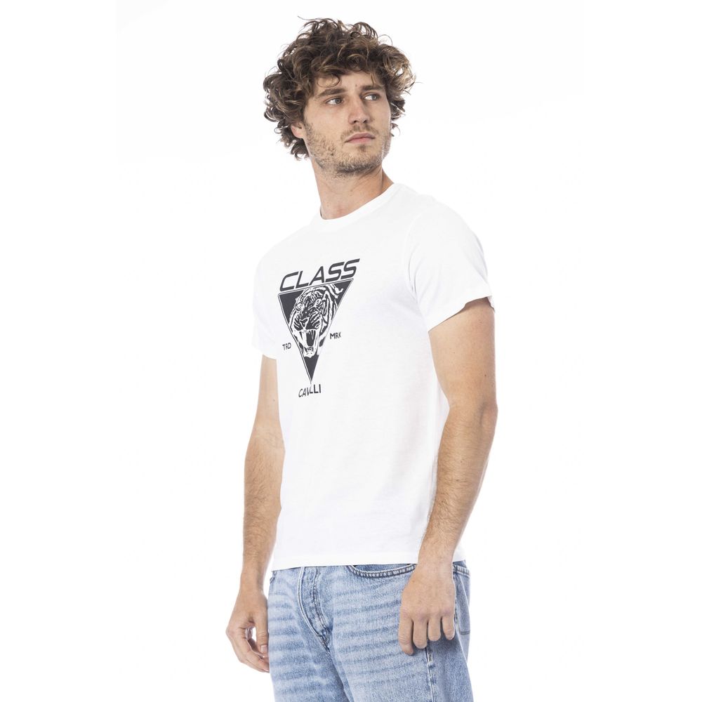 T-shirt Cavalli Class en coton blanc pour homme