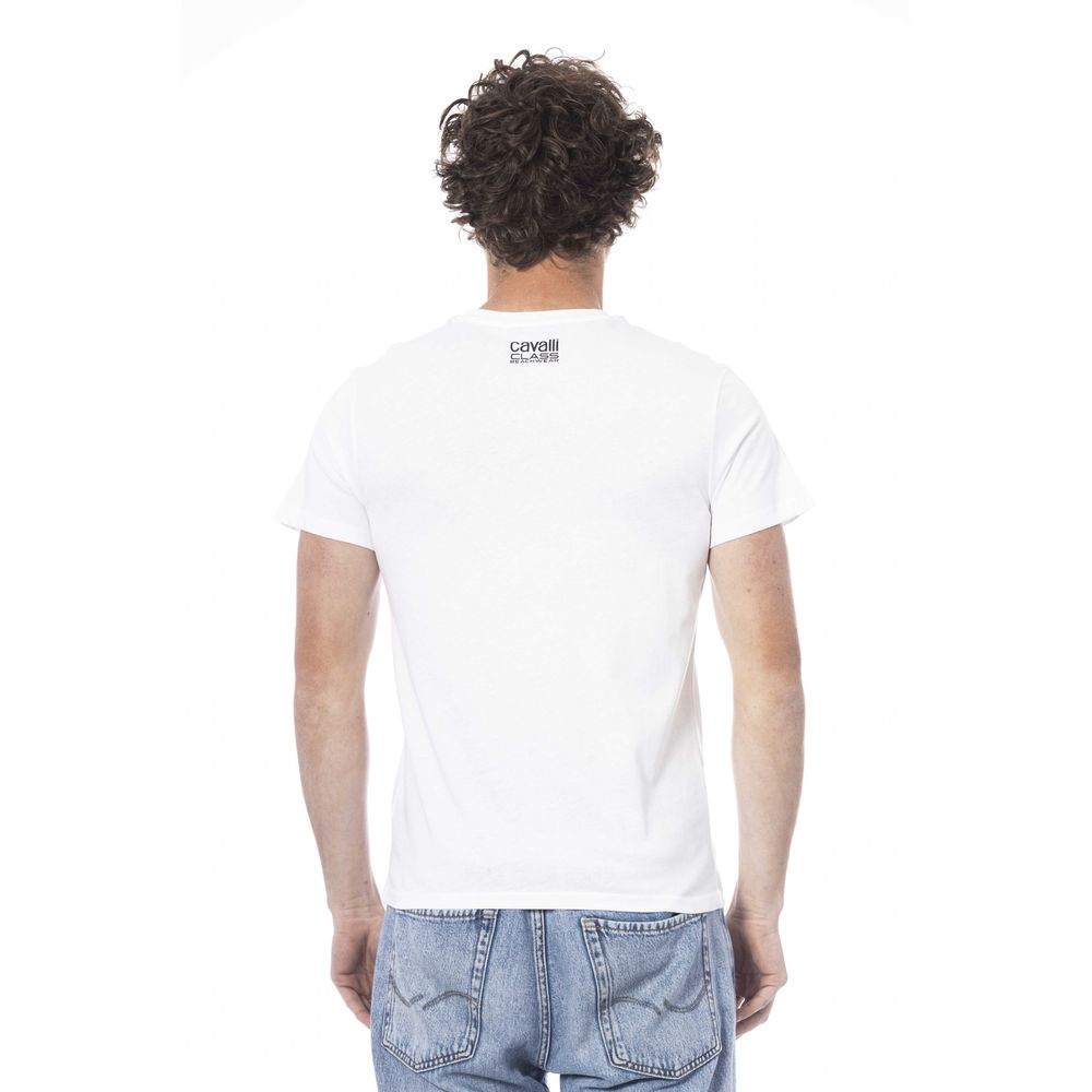 T-shirt Cavalli Class en coton blanc pour homme