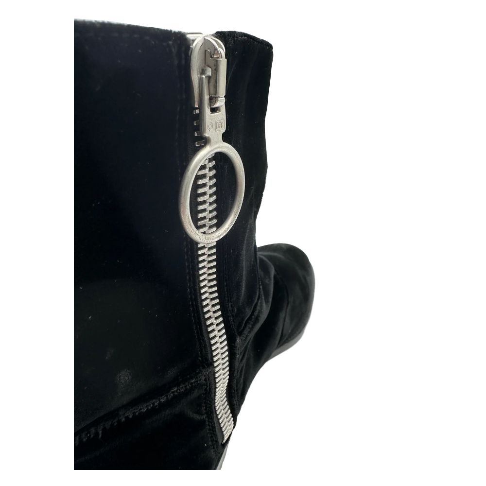 Bottines Off-White en cuir de veau noir pour femme