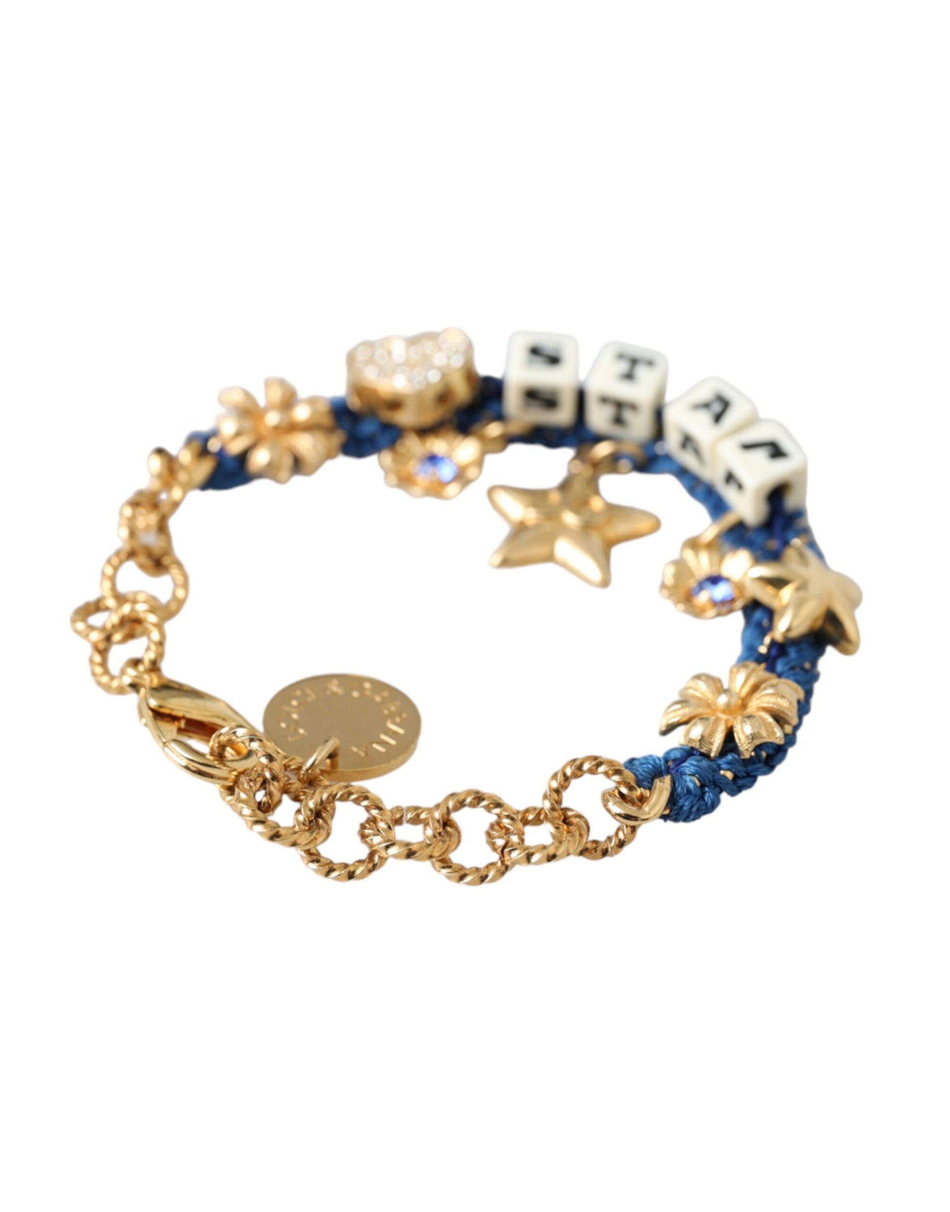Bracelet tendance Dolce &amp; Gabbana en laiton doré avec chaîne étoile