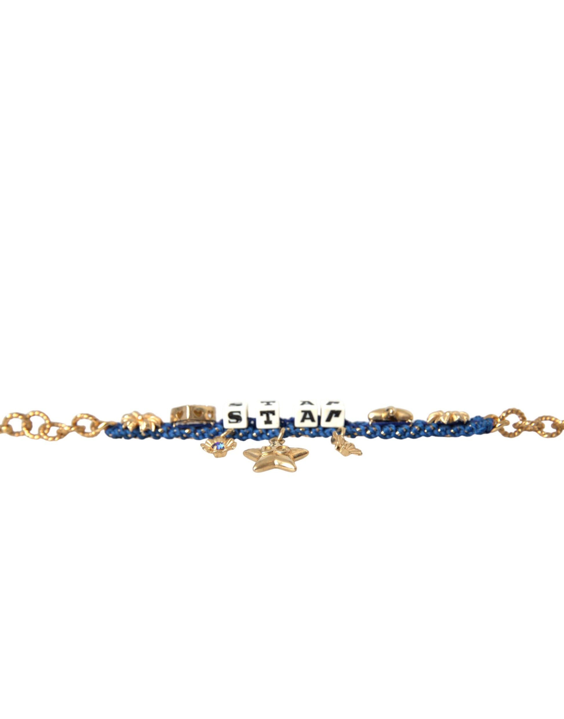 Bracelet tendance Dolce &amp; Gabbana en laiton doré avec chaîne étoile