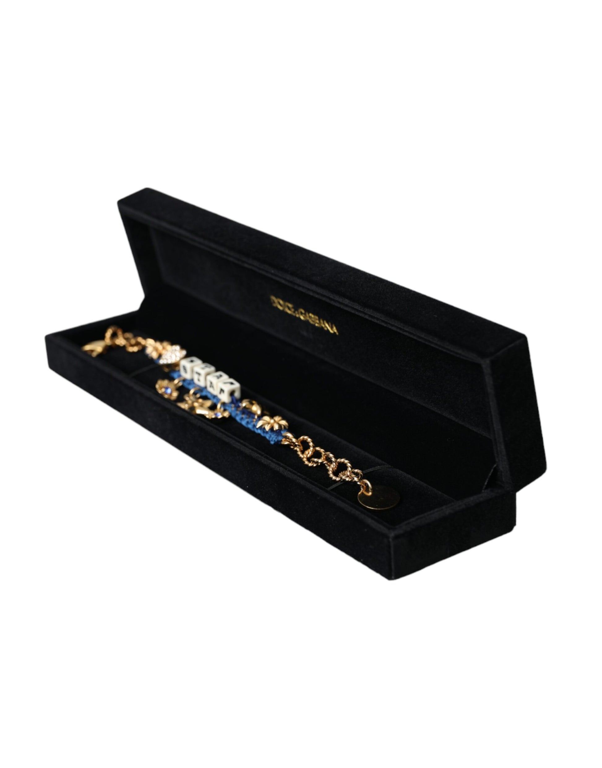 Bracelet tendance Dolce &amp; Gabbana en laiton doré avec chaîne étoile