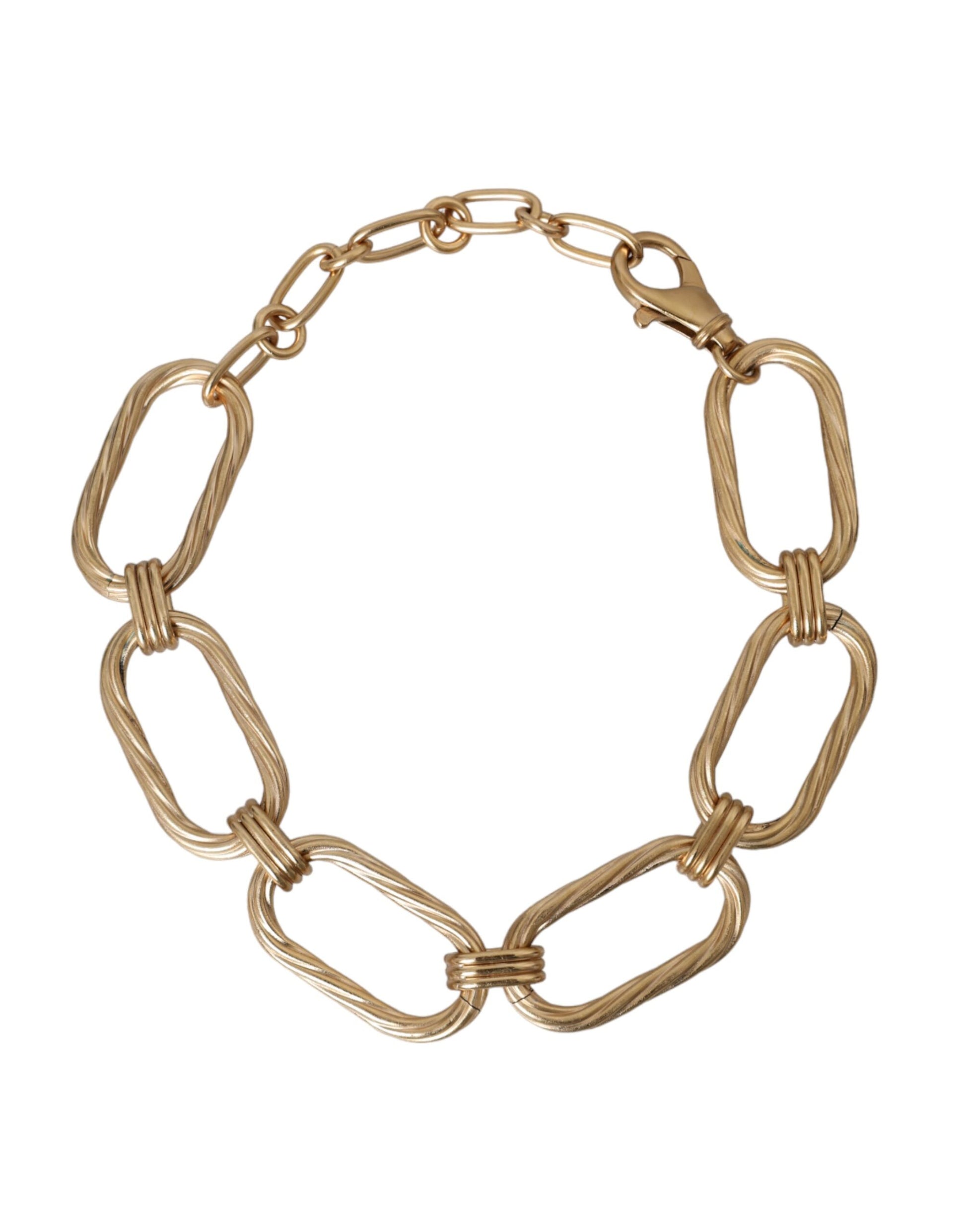 Collier Dolce &amp; Gabbana à gros maillons en laiton doré