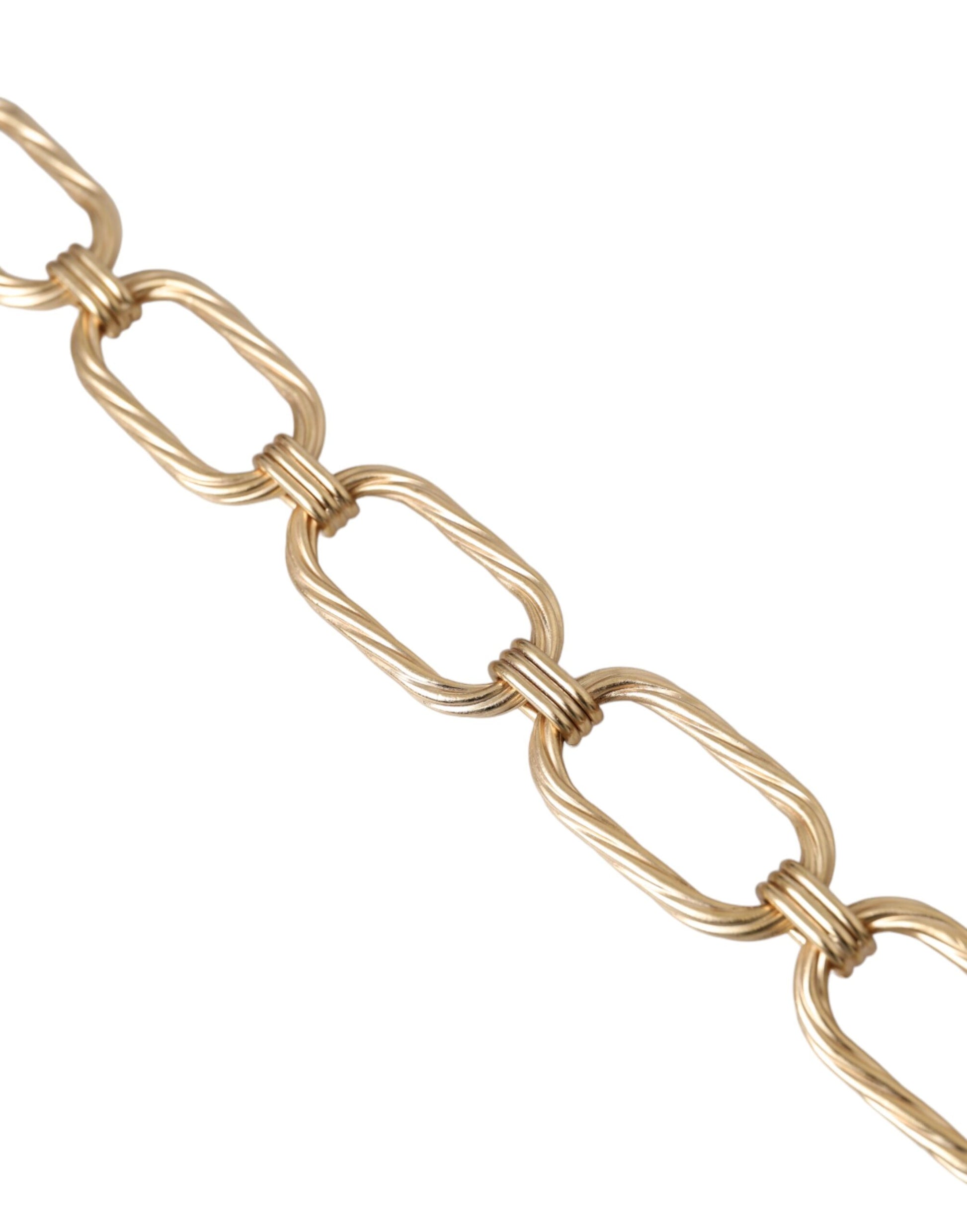 Collier Dolce &amp; Gabbana à gros maillons en laiton doré