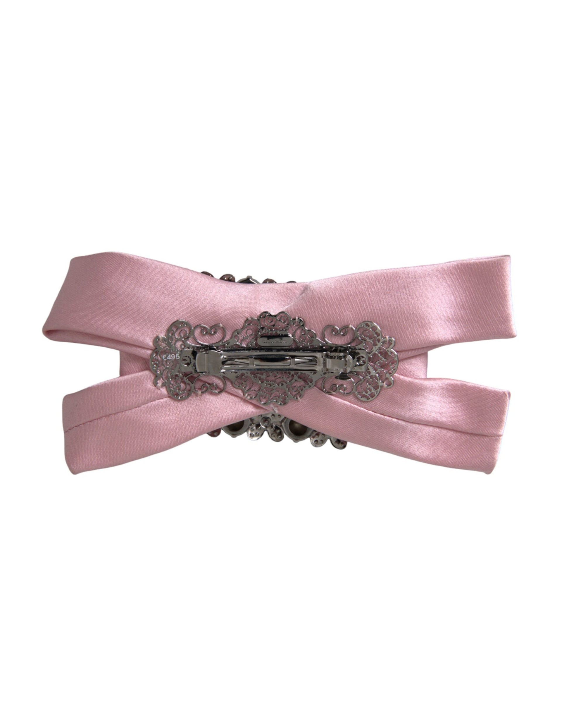 Broche à cheveux Dolce &amp; Gabbana en cristal satiné rose