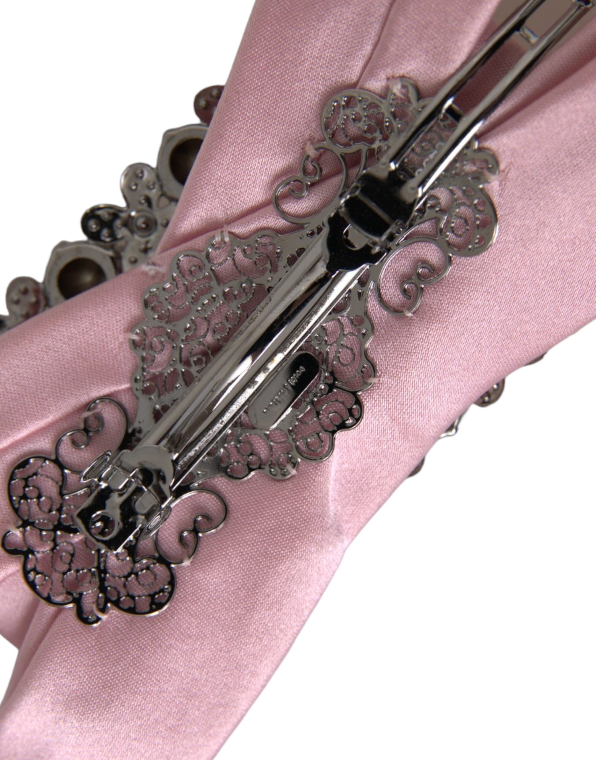 Broche à cheveux Dolce &amp; Gabbana en cristal satiné rose