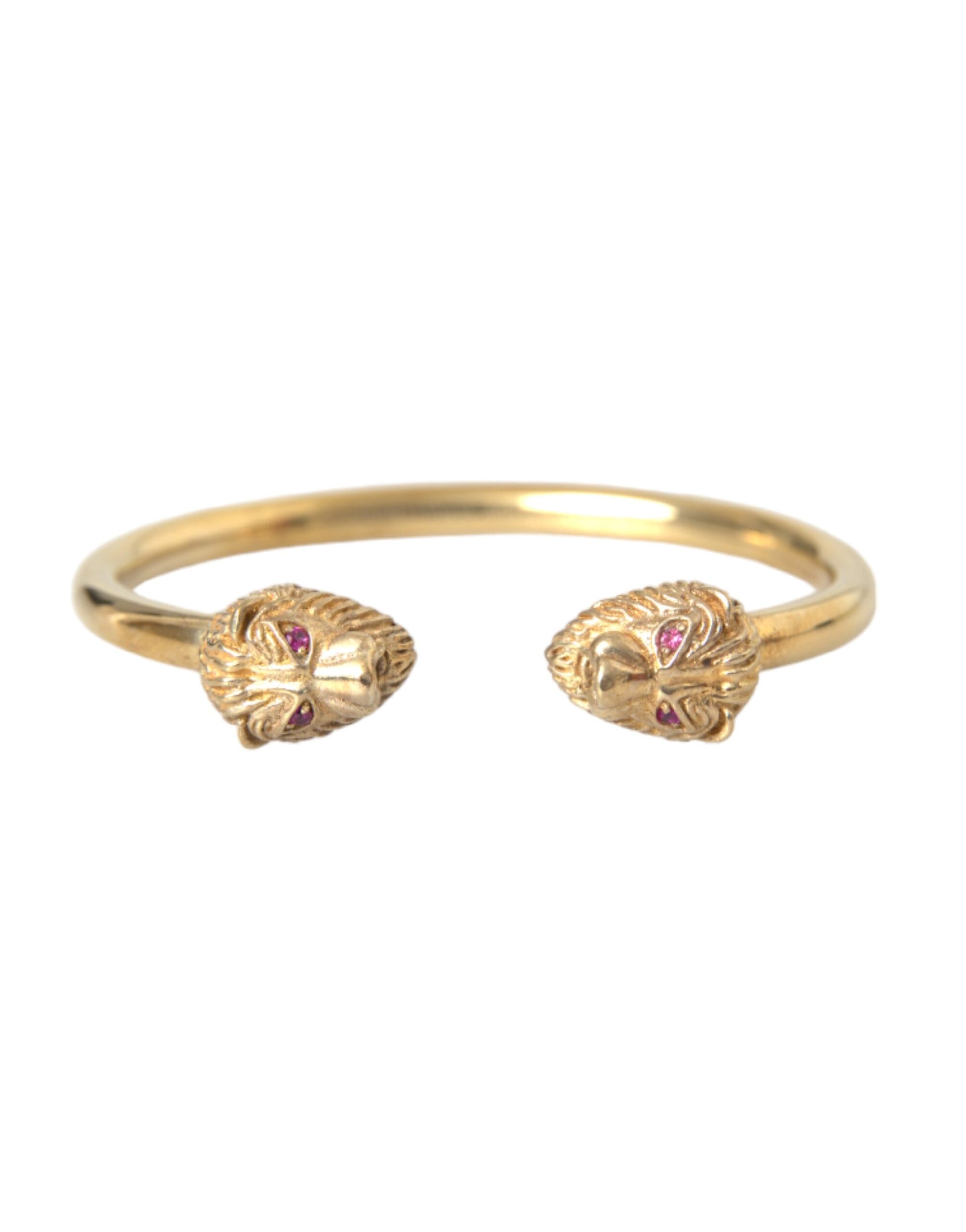 Bracelet jonc lion Nialaya en or et zircone cubique pour femme