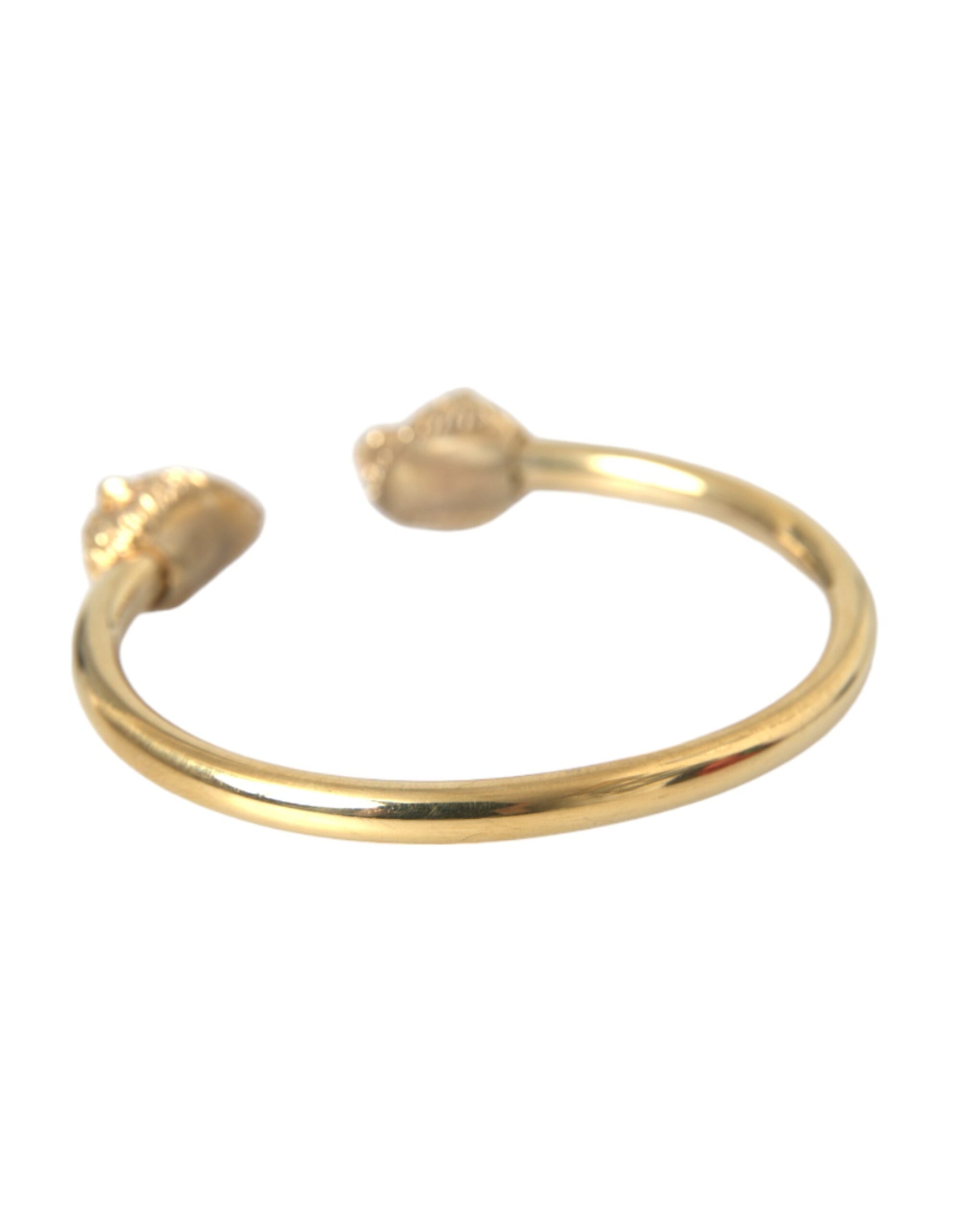 Bracelet jonc lion Nialaya en or et zircone cubique pour femme