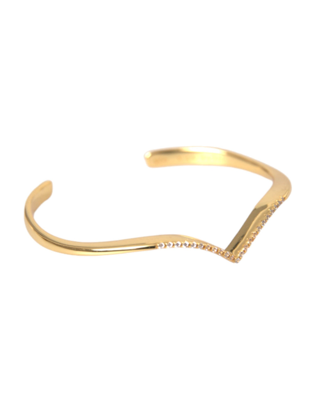 Bracelet manchette Nialaya en or 925 avec zircones cubiques Skyfall