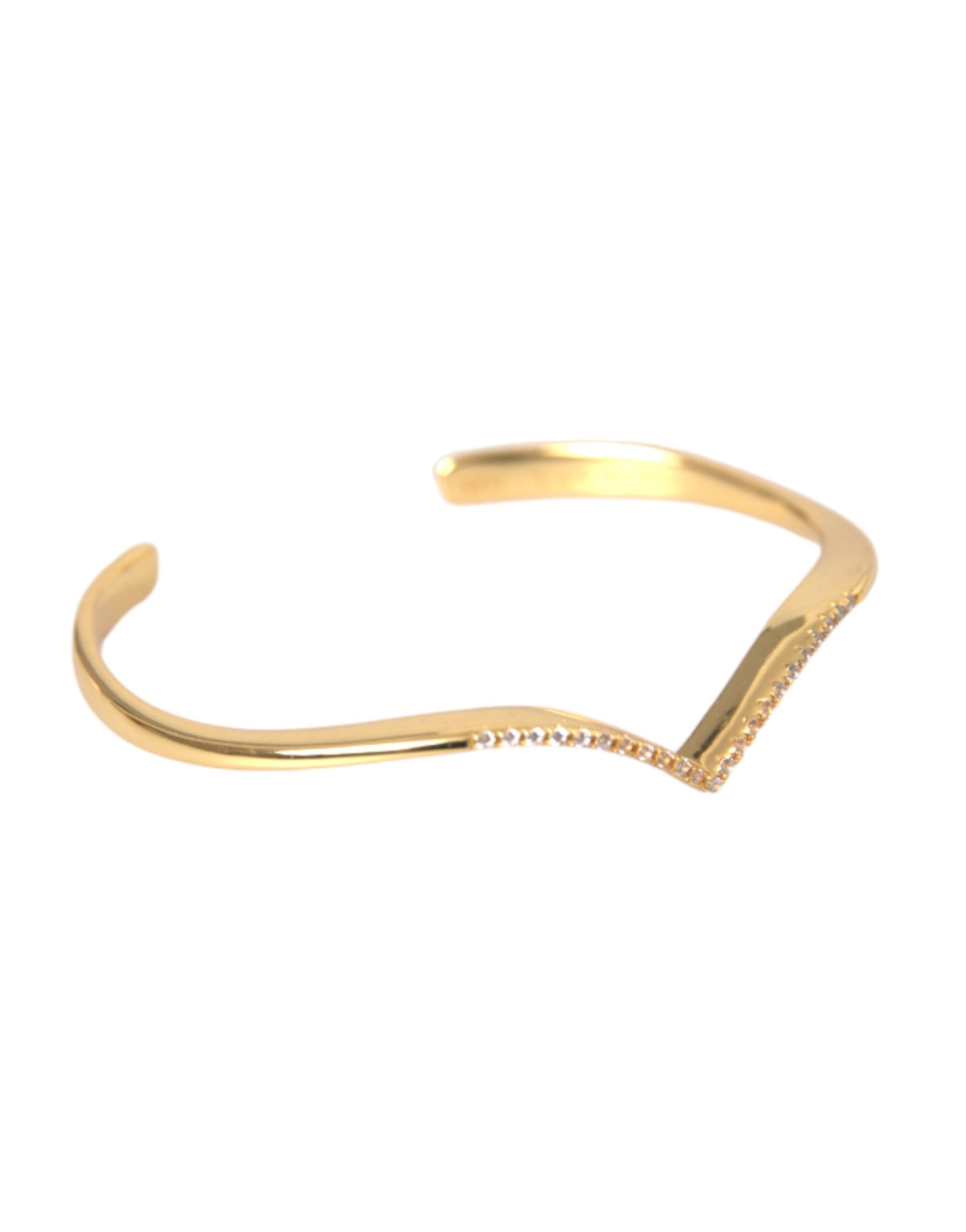 Bracelet manchette Nialaya en or 925 avec zircones cubiques Skyfall