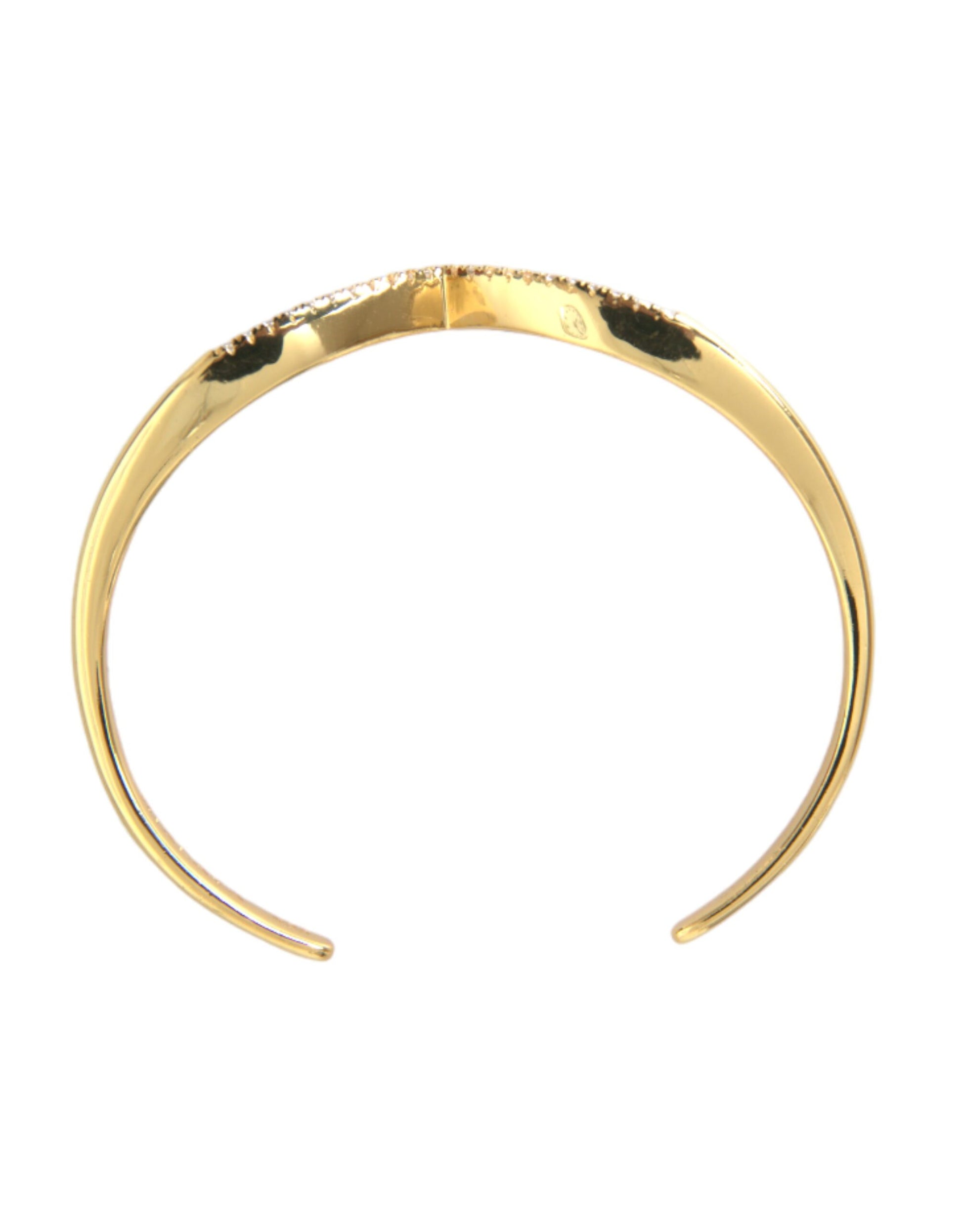 Bracelet manchette Nialaya en or 925 avec zircones cubiques Skyfall