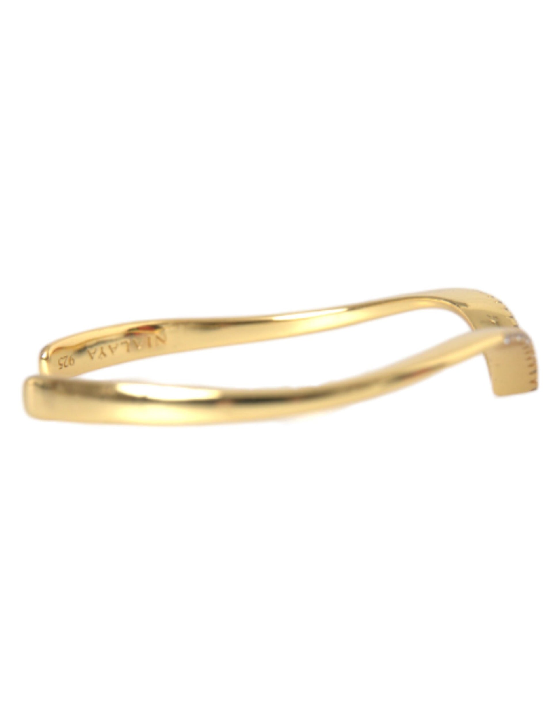 Bracelet manchette Nialaya en or 925 avec zircones cubiques Skyfall
