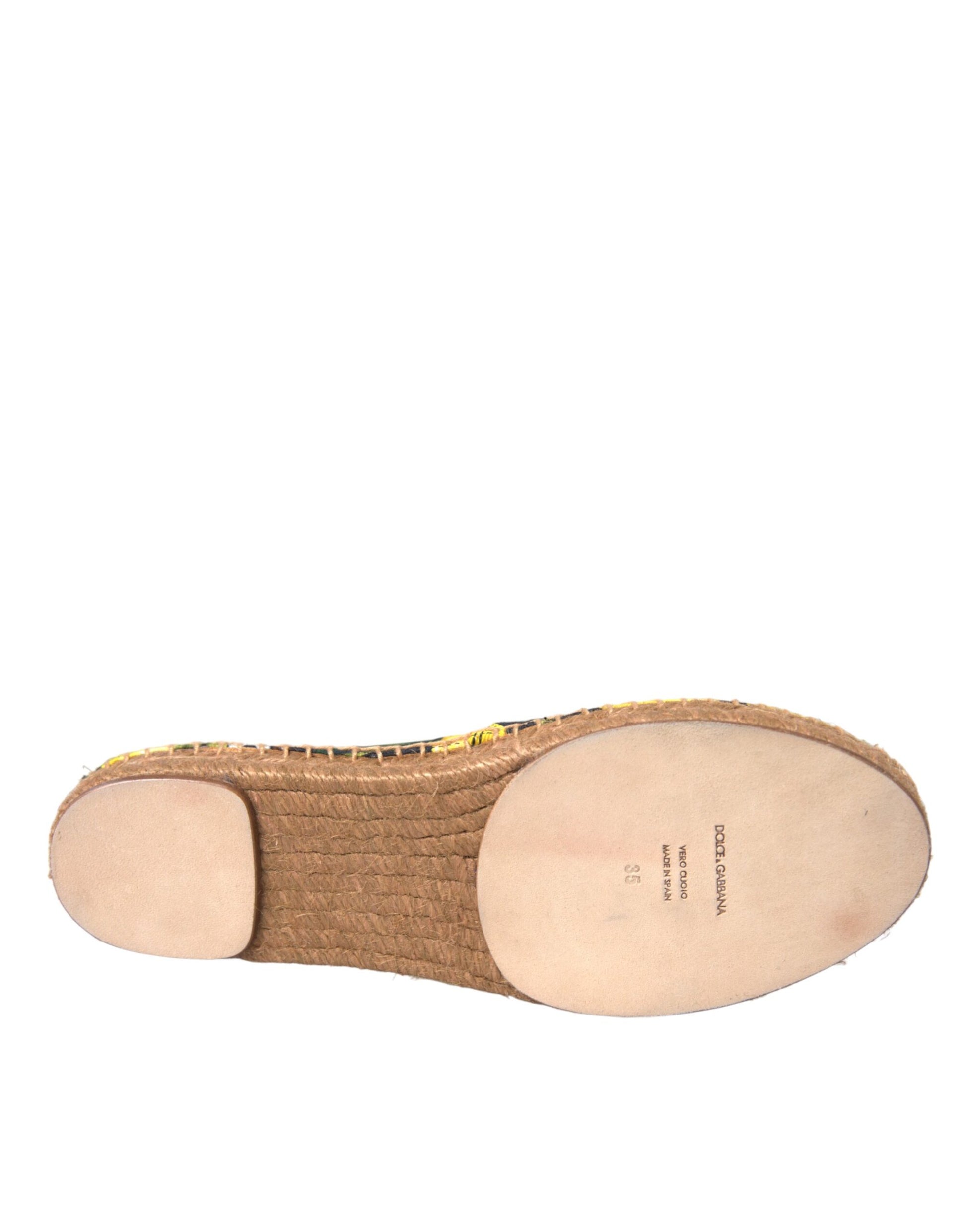 Espadrilles à enfiler Dolce &amp; Gabbana multicolores citron