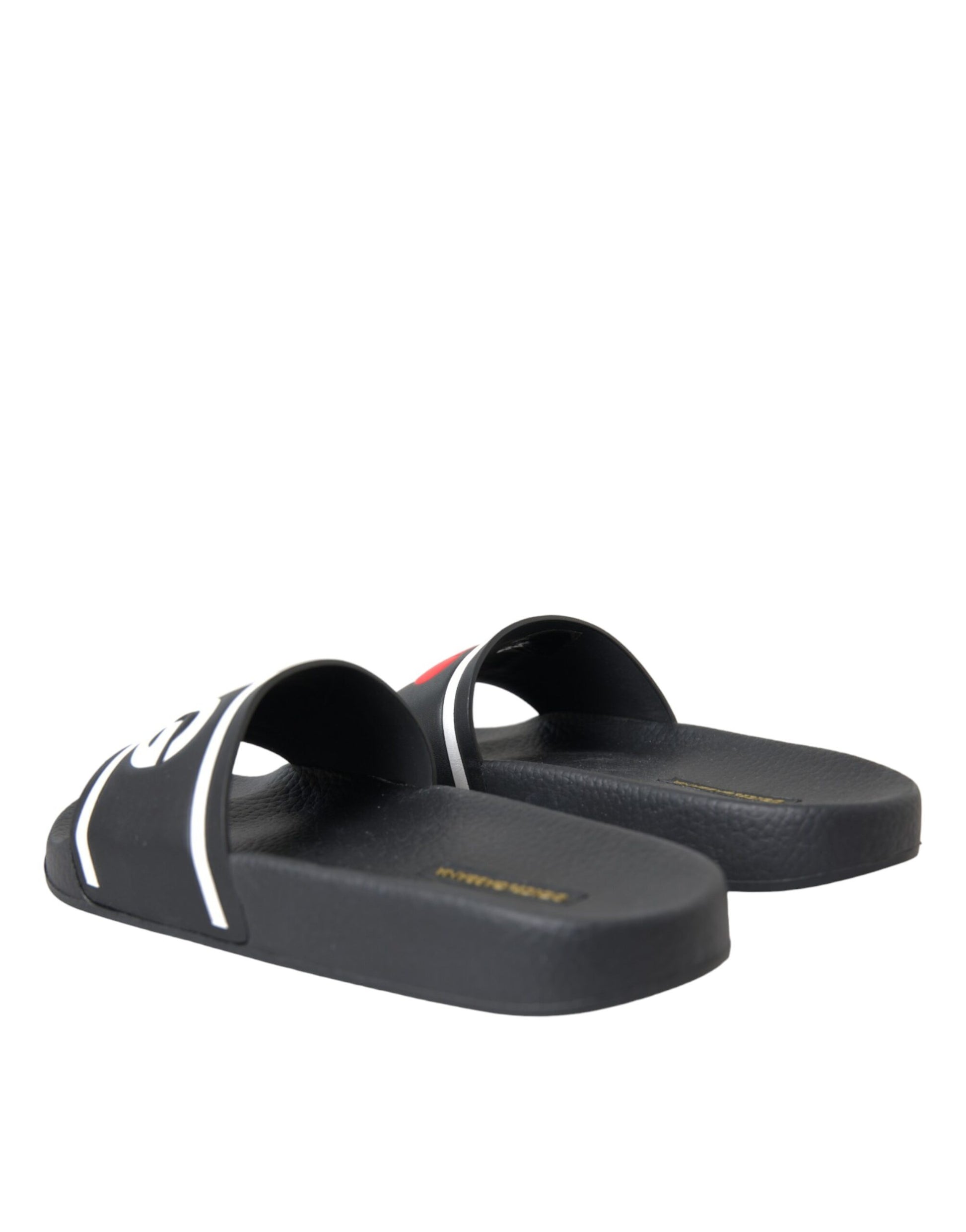 Sandales Dolce &amp; Gabbana en cuir noir I Love D&amp;G