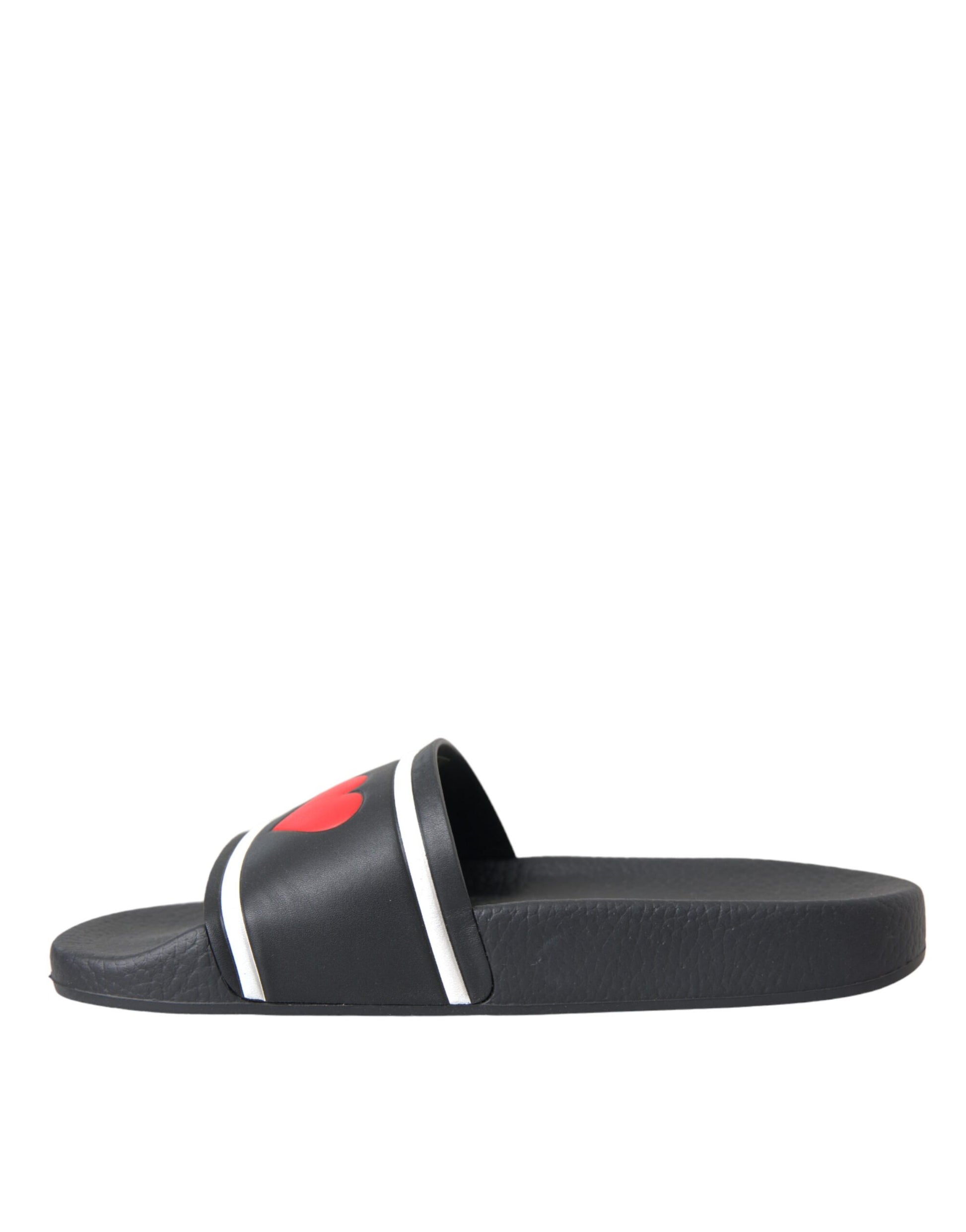 Sandales Dolce &amp; Gabbana en cuir noir I Love D&amp;G