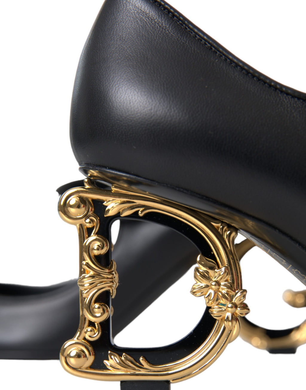 Escarpins Mary Janes en cuir noir avec logo Dolce &amp; Gabbana