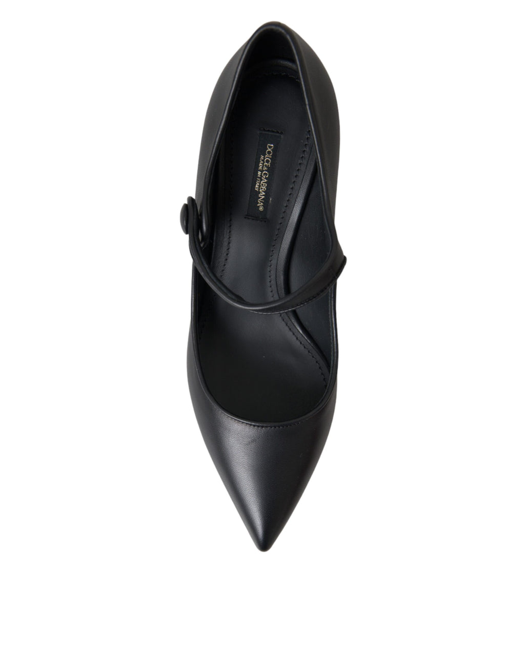 Escarpins Mary Janes en cuir noir avec logo Dolce &amp; Gabbana