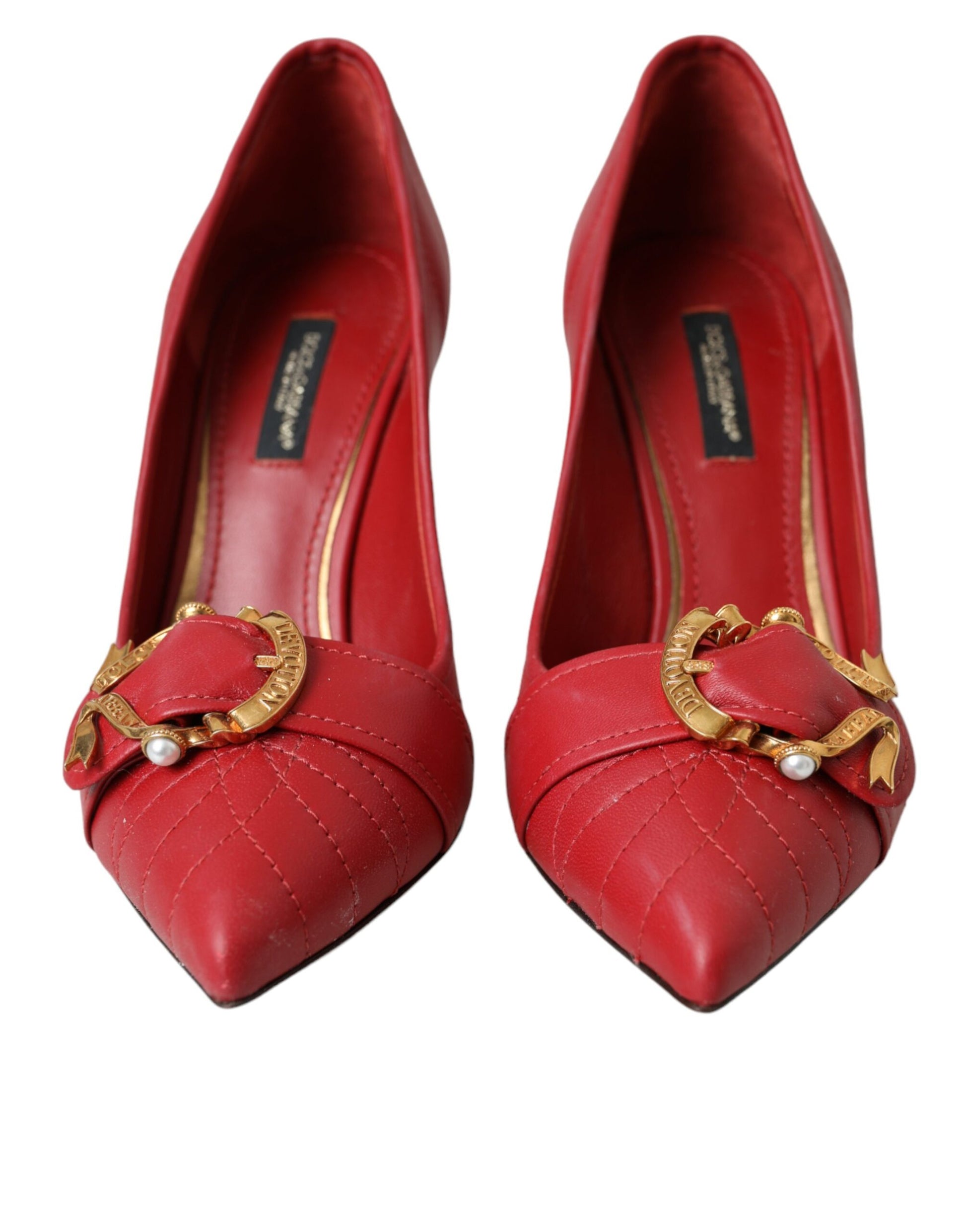 Escarpins à talons en cuir Dolce &amp; Gabbana Red Devotion