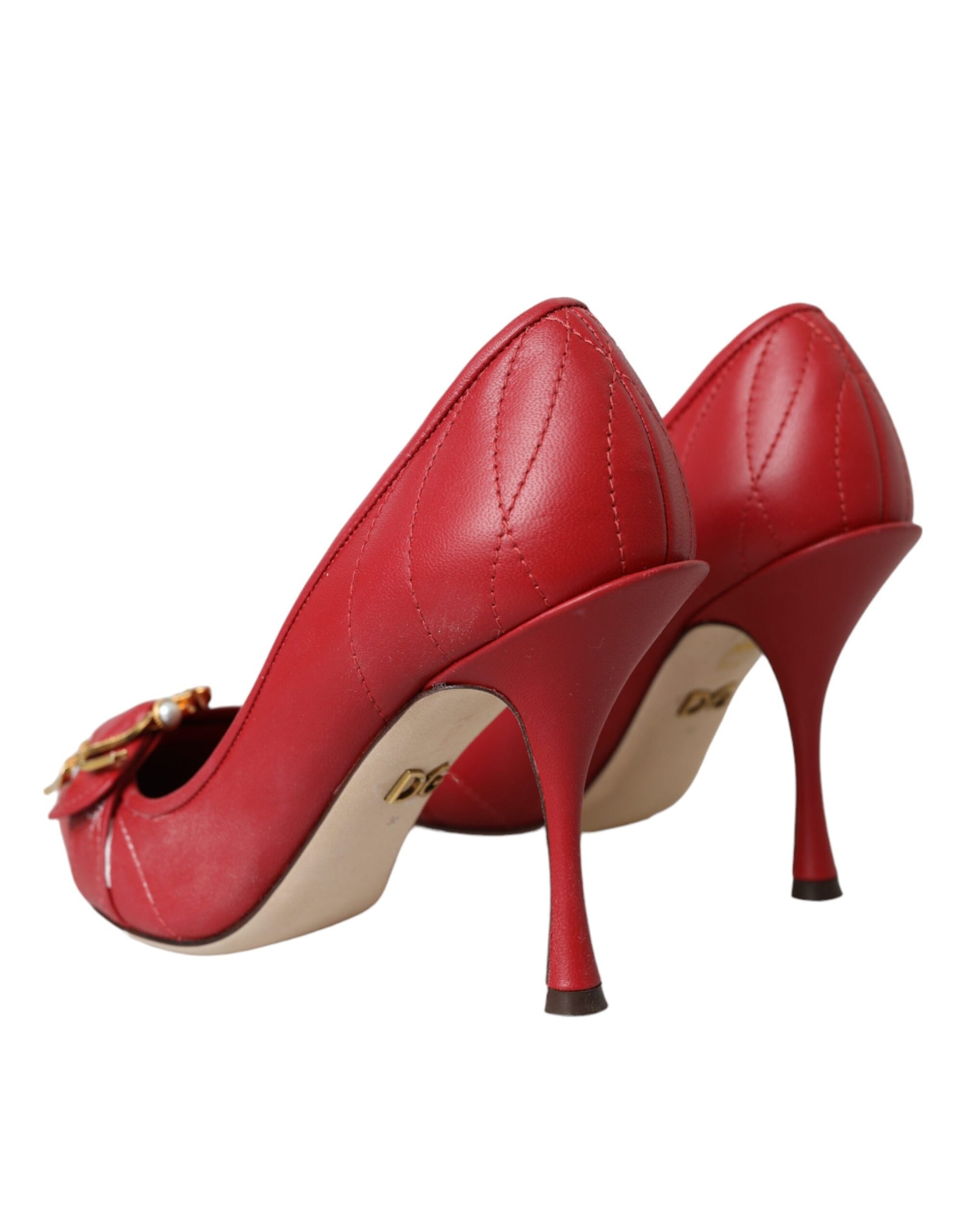 Escarpins à talons en cuir Dolce &amp; Gabbana Red Devotion