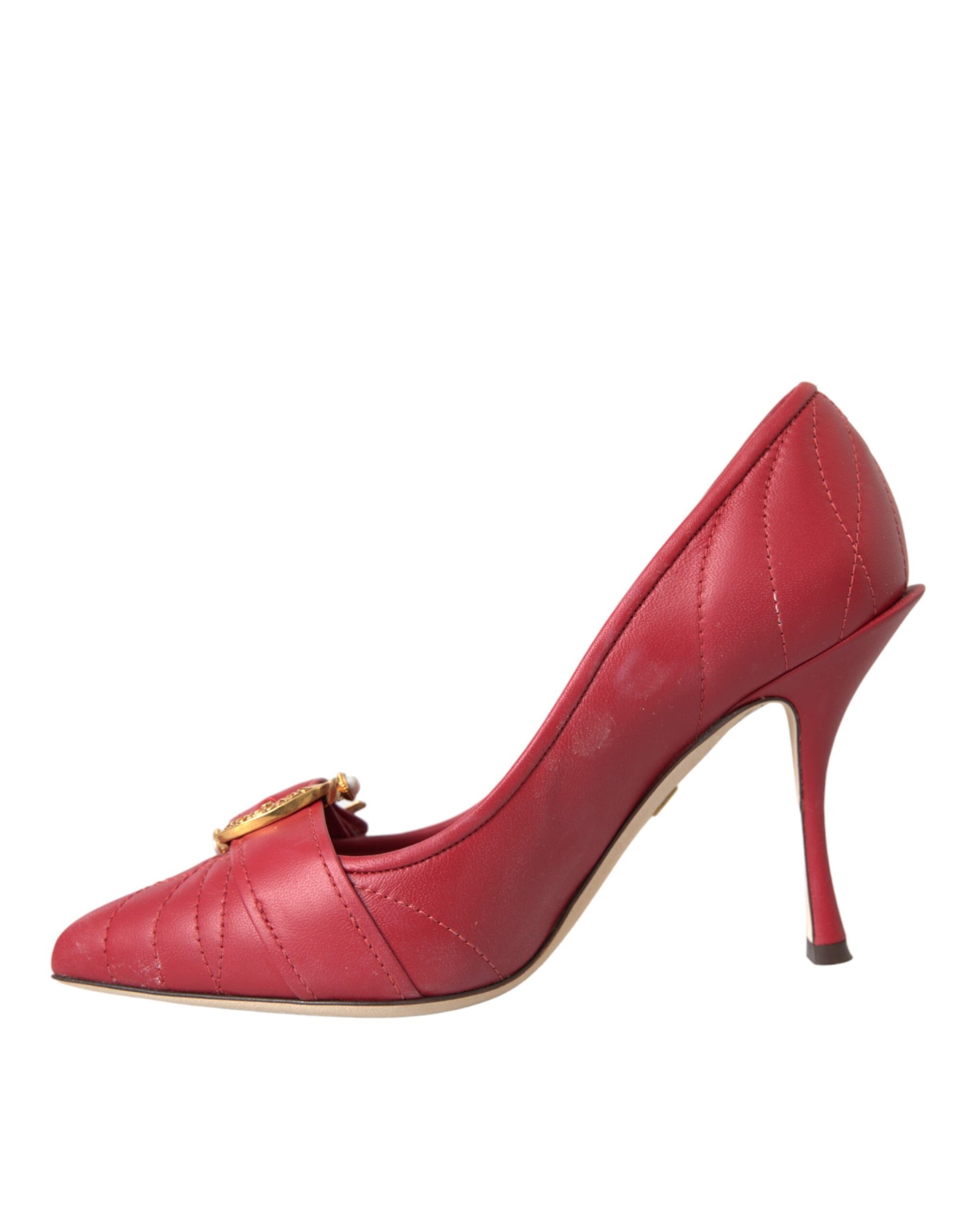 Escarpins à talons en cuir Dolce &amp; Gabbana Red Devotion
