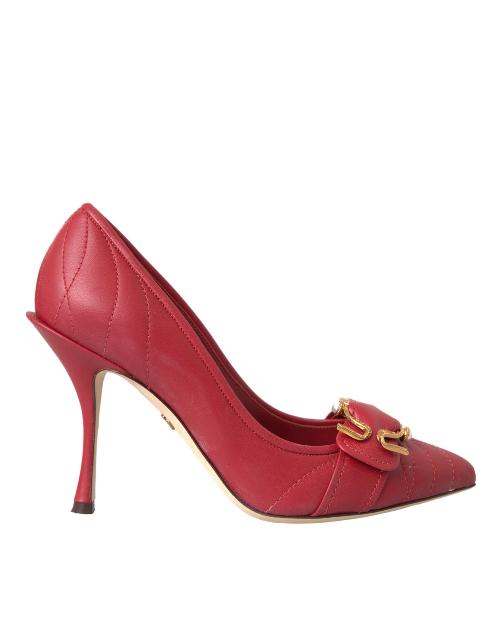 Escarpins à talons en cuir Dolce &amp; Gabbana Red Devotion
