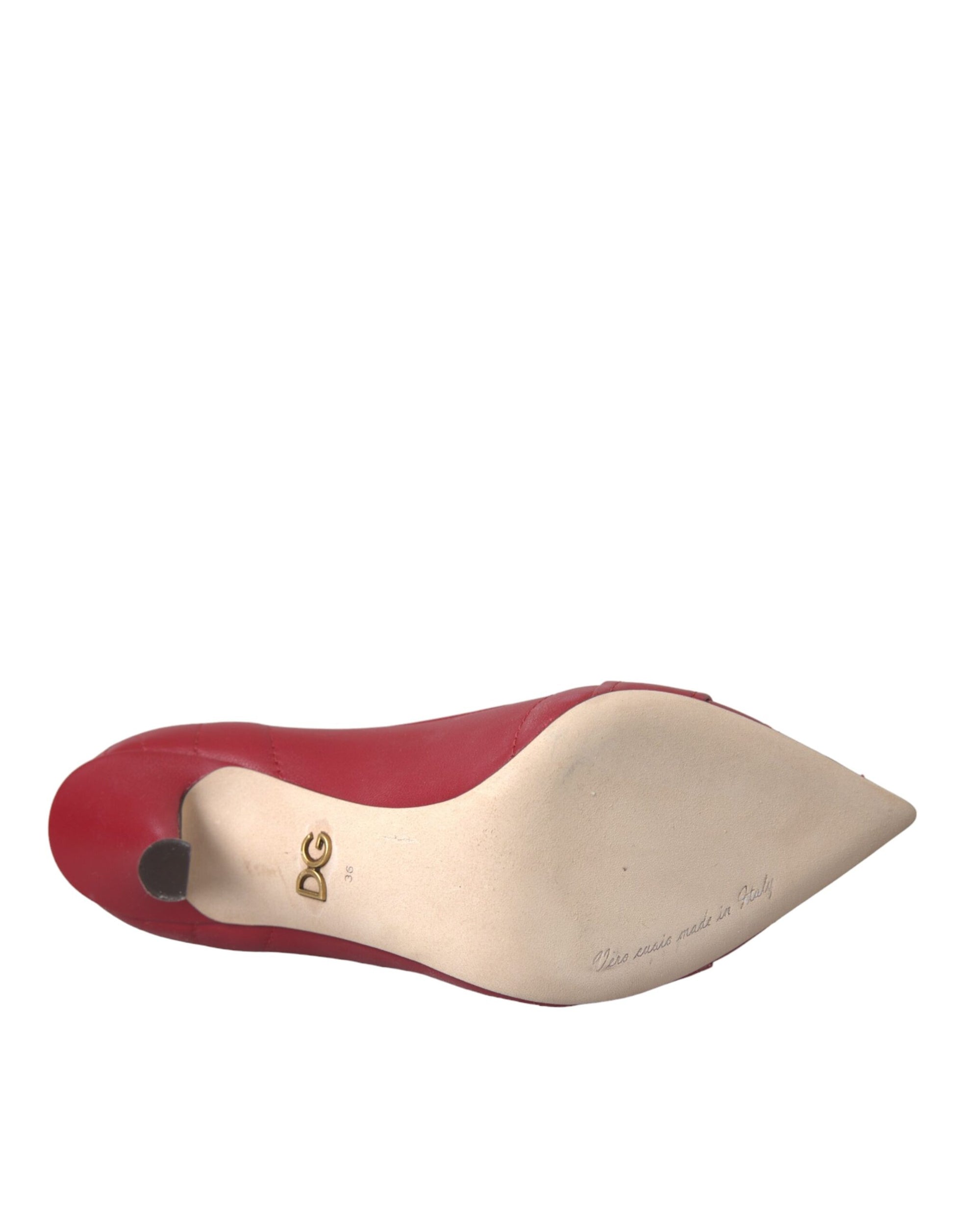 Escarpins à talons en cuir Dolce &amp; Gabbana Red Devotion