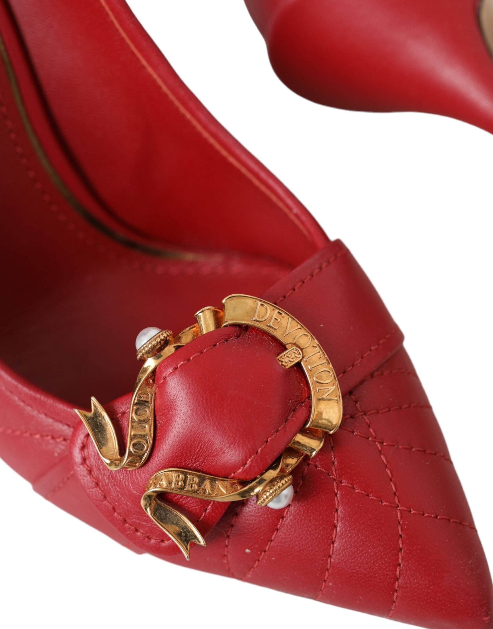 Escarpins à talons en cuir Dolce &amp; Gabbana Red Devotion
