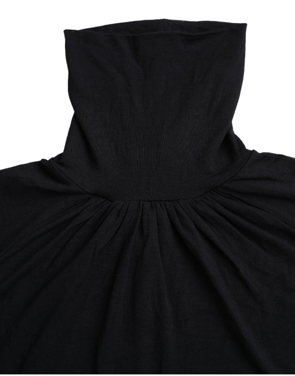 Haut à manches courtes et col roulé en viscose noire Costume National