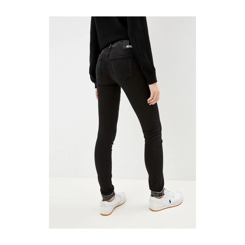 Jean noir en coton pour femme Love Moschino
