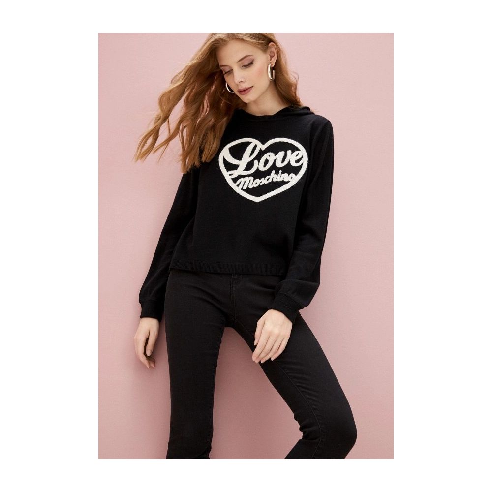 Jean noir en coton pour femme Love Moschino