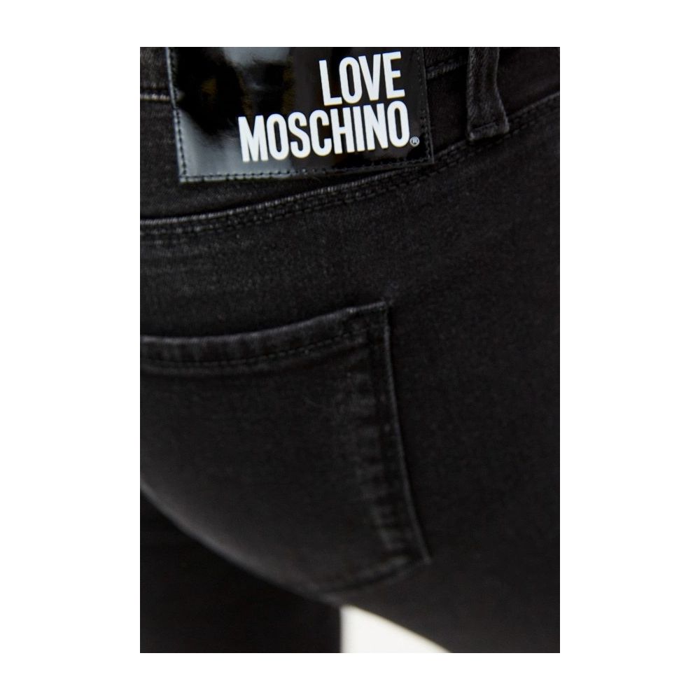 Jean noir en coton pour femme Love Moschino