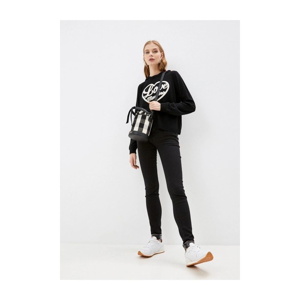 Jean noir en coton pour femme Love Moschino
