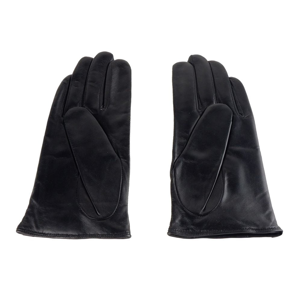 Gants Cavalli Class en cuir d'agneau bleu pour femme