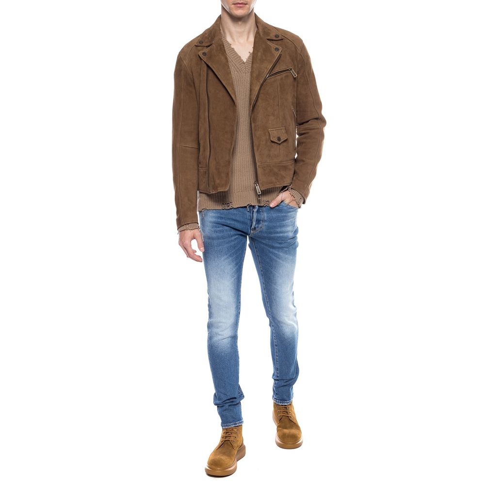 Jean Dsquared² bleu en coton vieilli pour homme