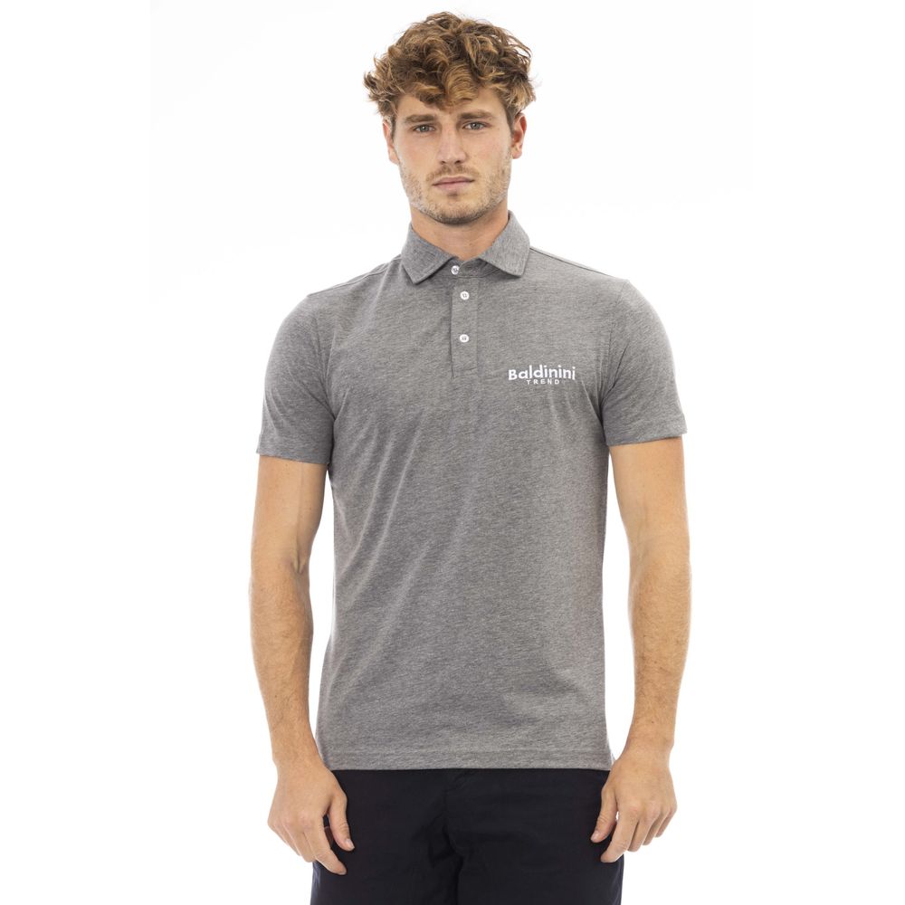Polo homme en coton gris tendance Baldinini