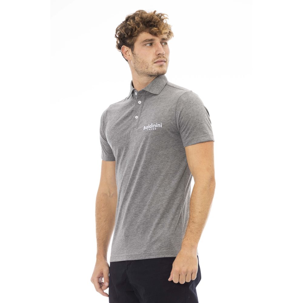 Polo homme en coton gris tendance Baldinini
