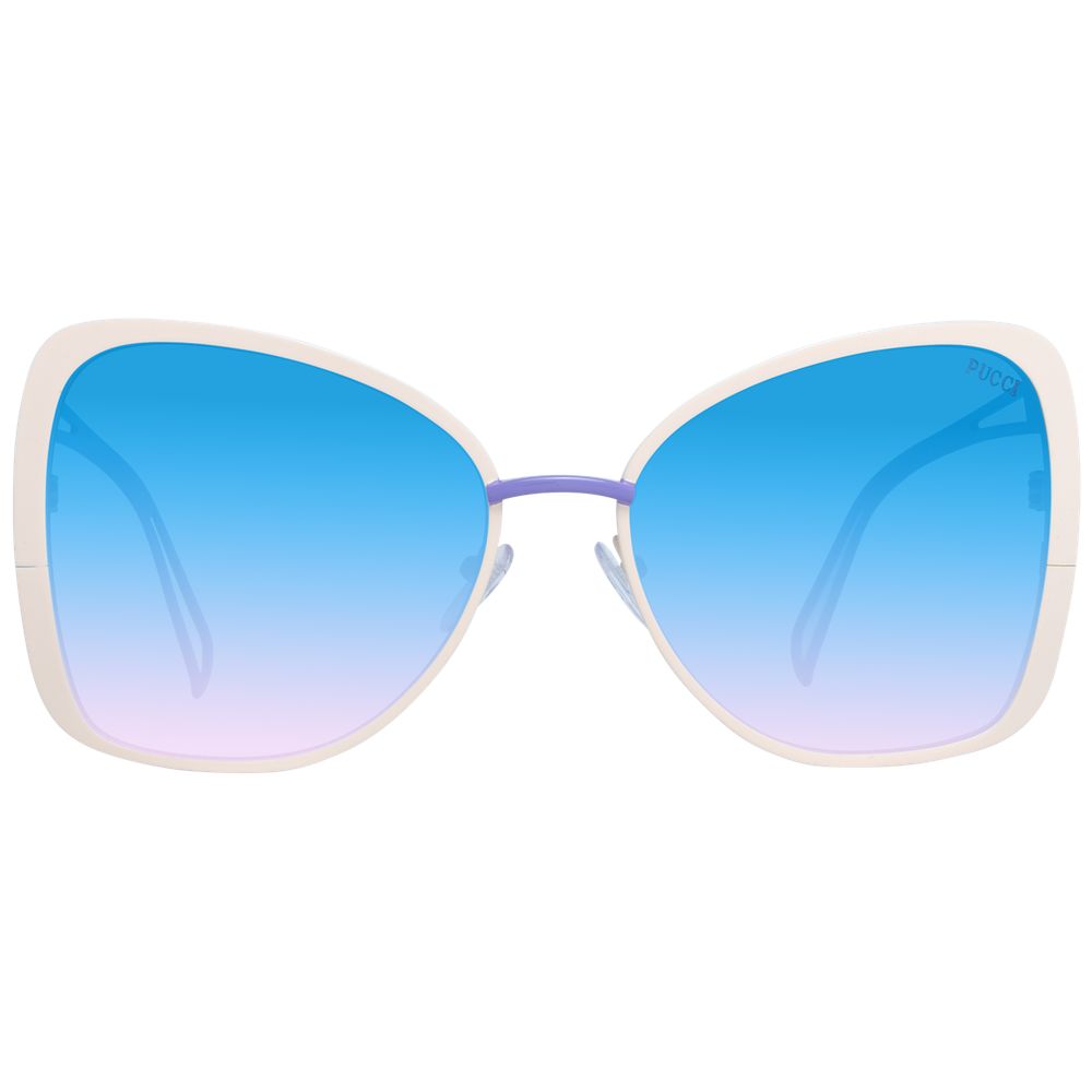 Lunettes de soleil crème Emilio Pucci pour femme