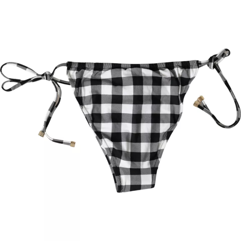 Maillot de bain Dolce &amp; Gabbana à carreaux noirs et blancs